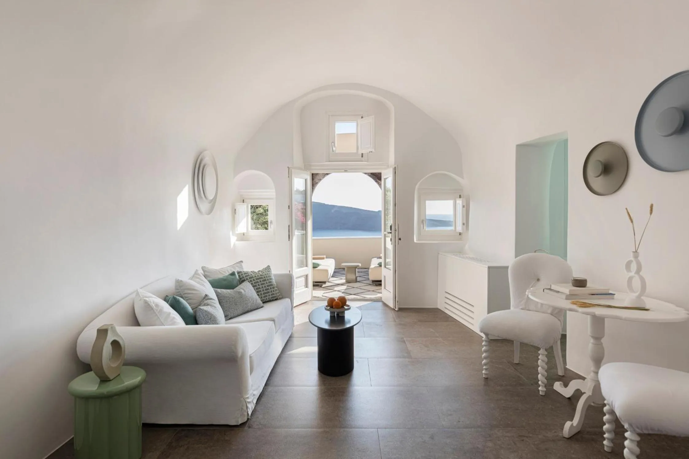 Seating area in Canaves Oia Suites - Small Luxury Hotels of the World