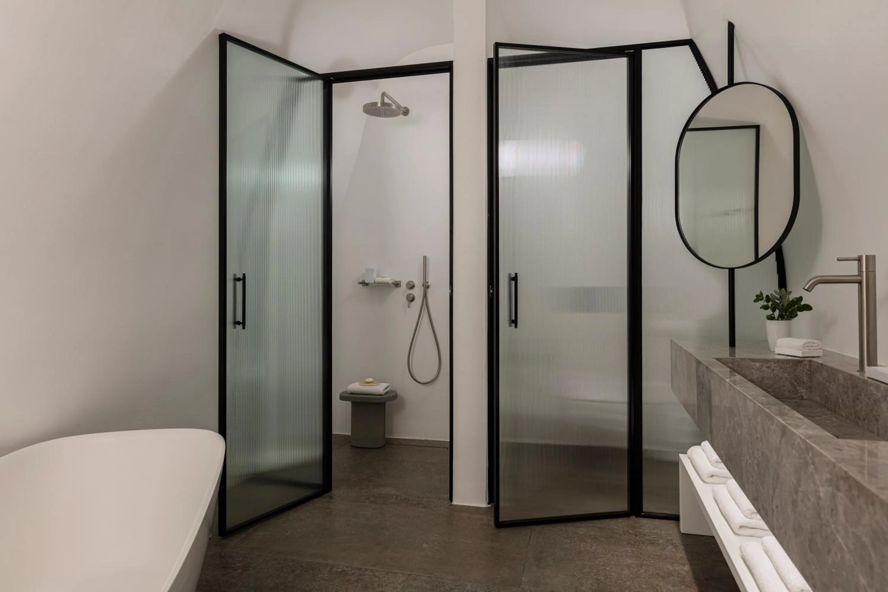 Shower in Canaves Oia Suites - Small Luxury Hotels of the World