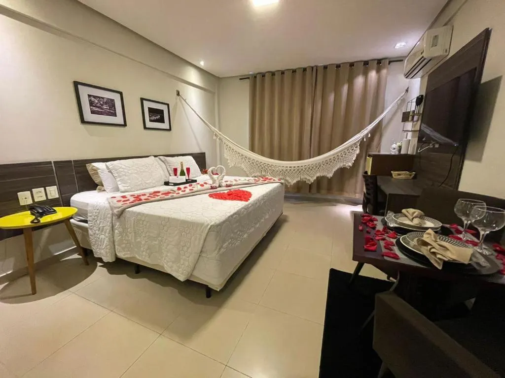 Bed in Hotel Palace Santarém Brasil