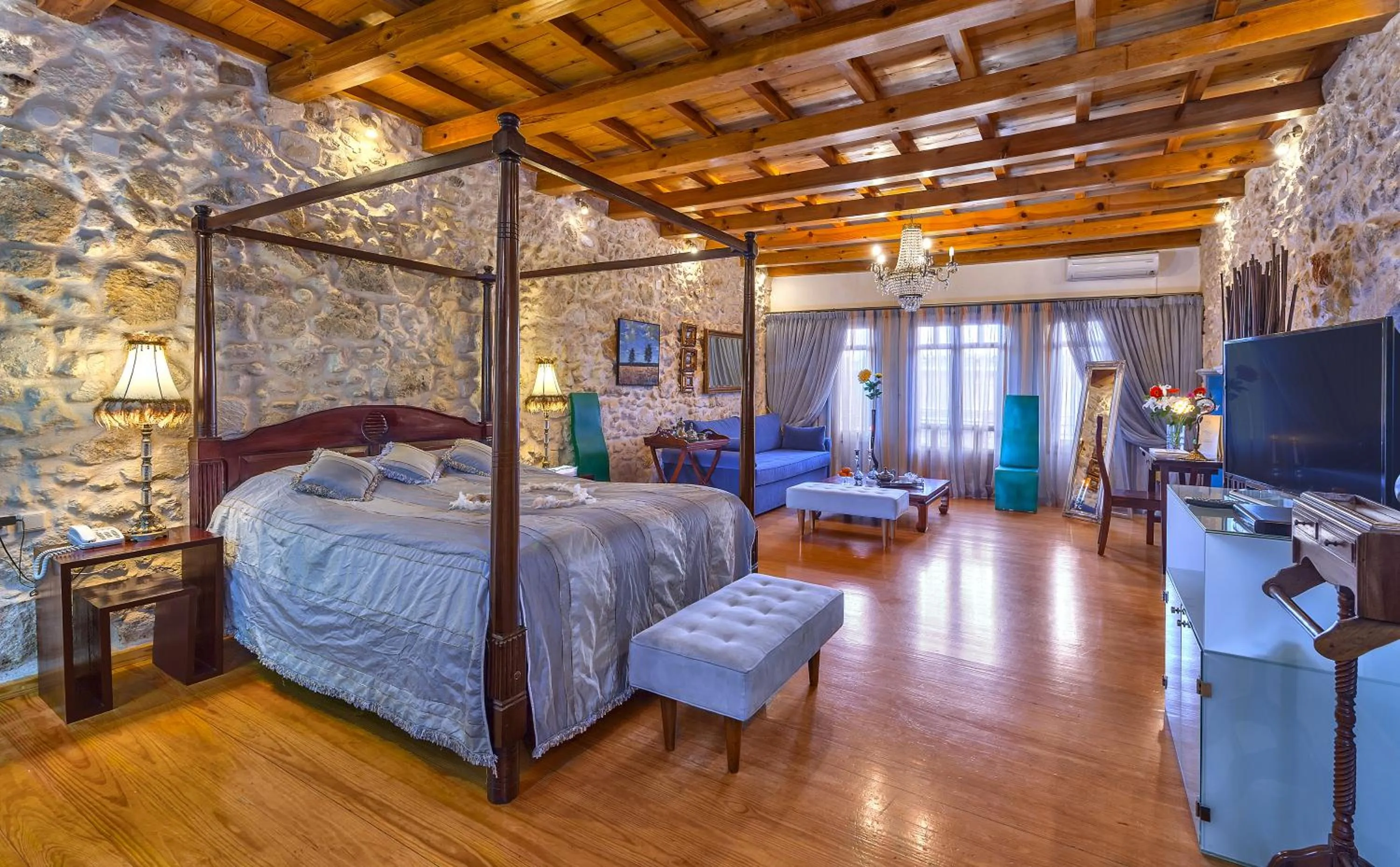 Bed in Avli Lounge Apartments