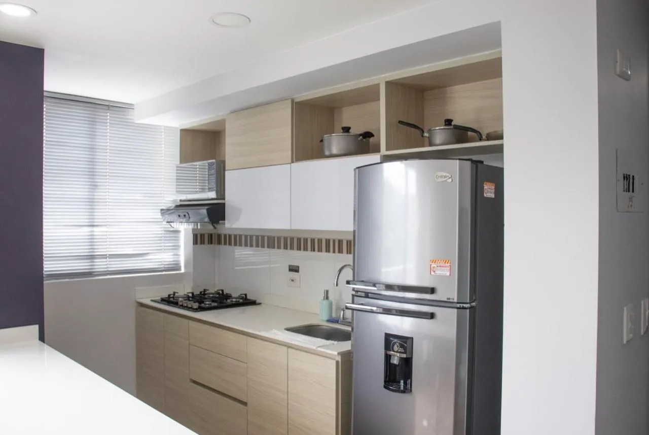 Kitchen or kitchenette in Apartahotel Millennials