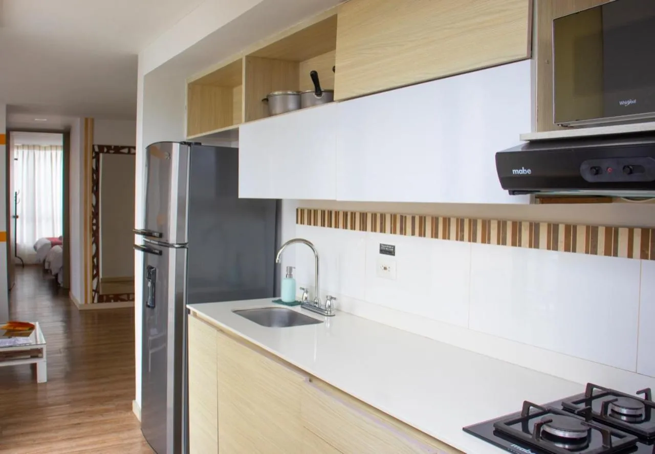 Kitchen or kitchenette in Apartahotel Millennials