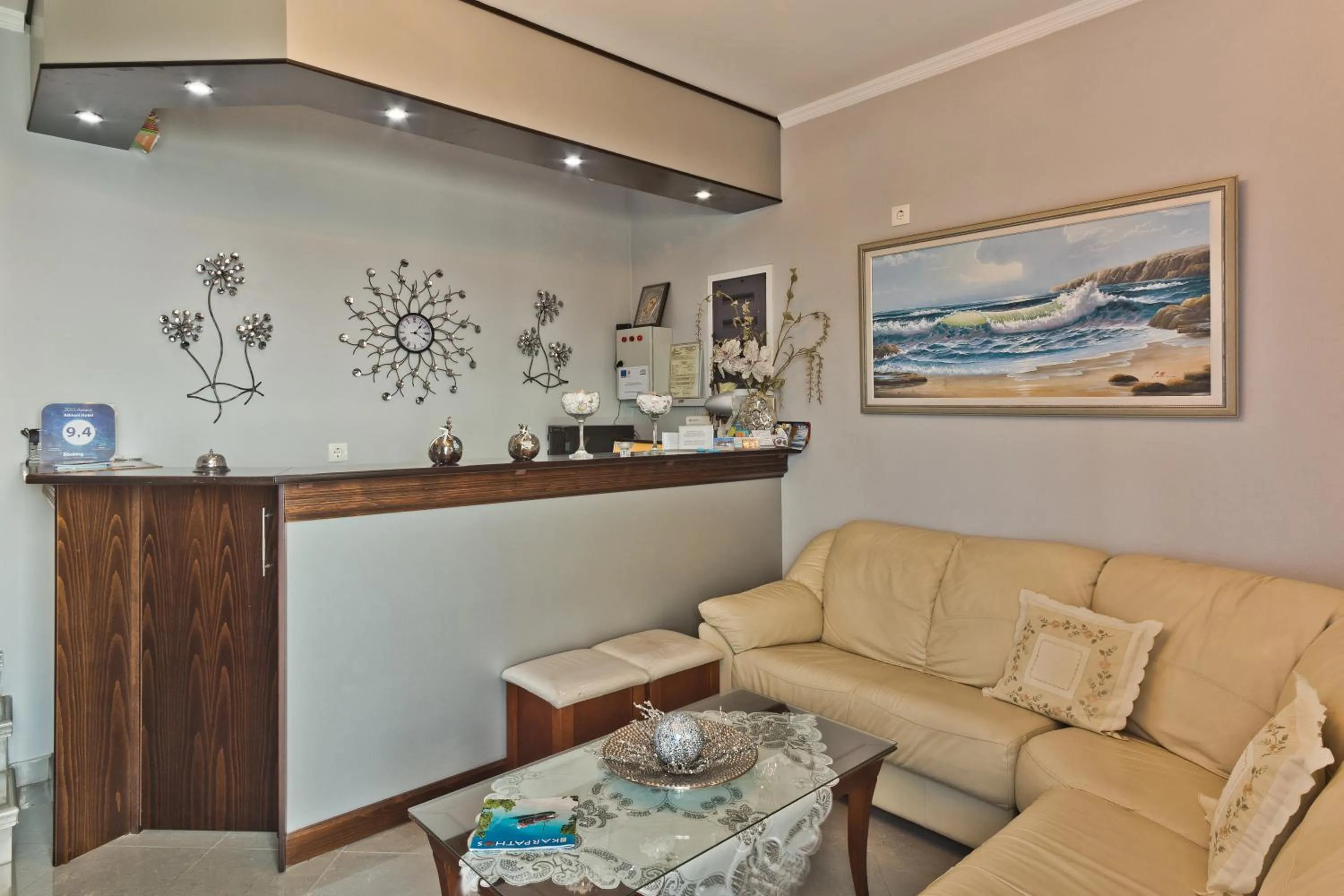 Lobby or reception in Alkioni Hotel