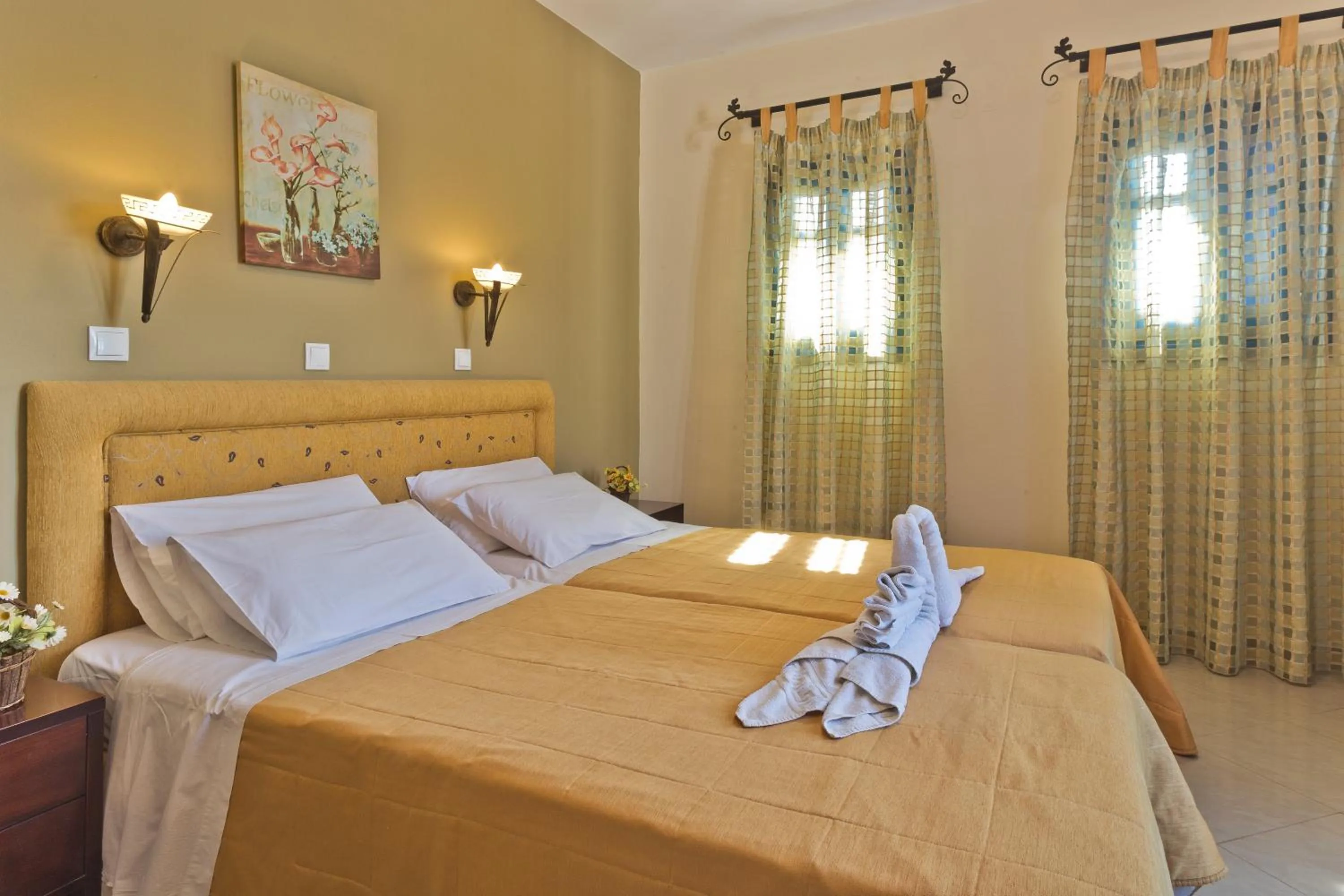 Bed in Alkioni Hotel