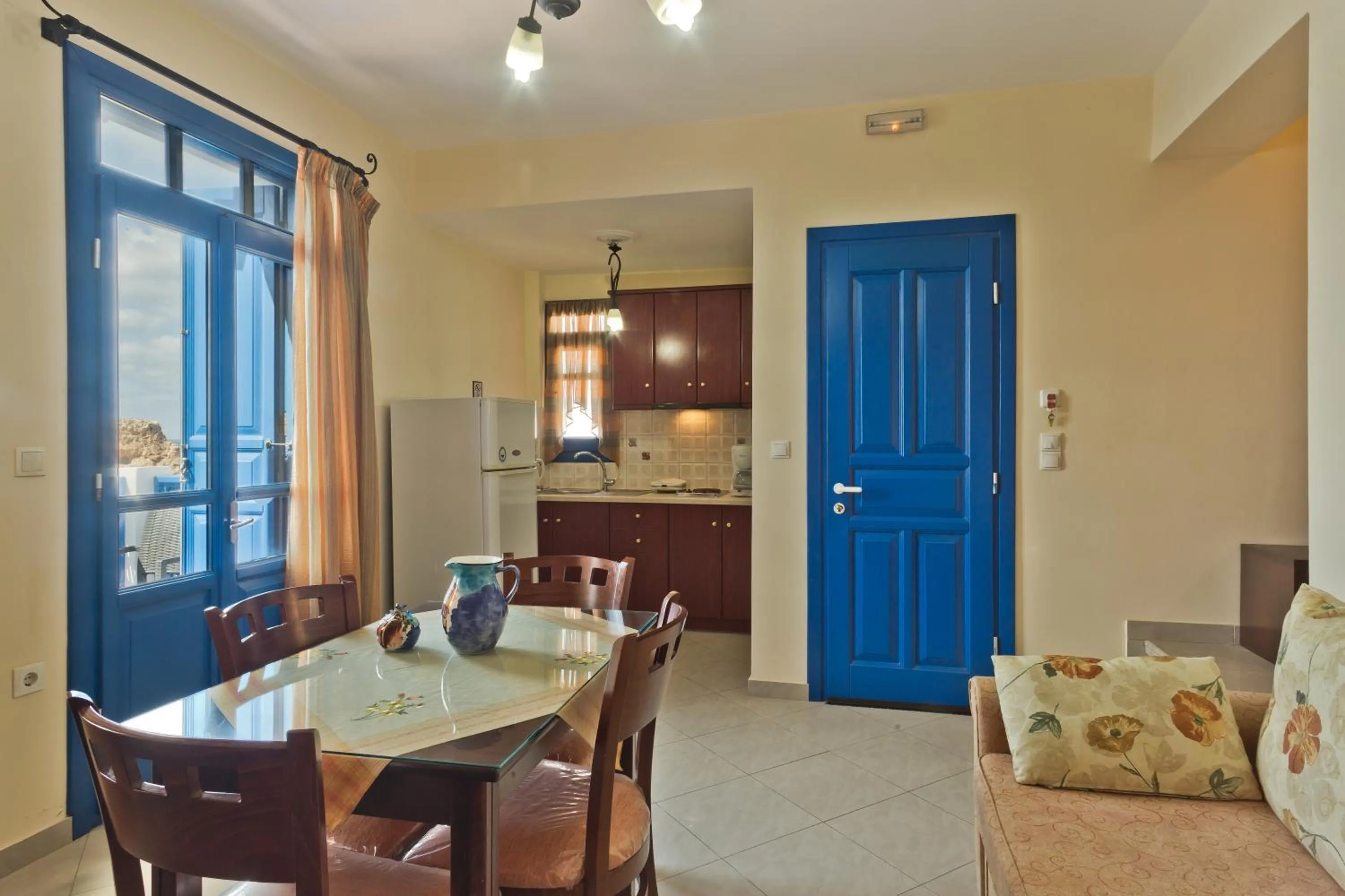 Kitchen or kitchenette in Alkioni Hotel