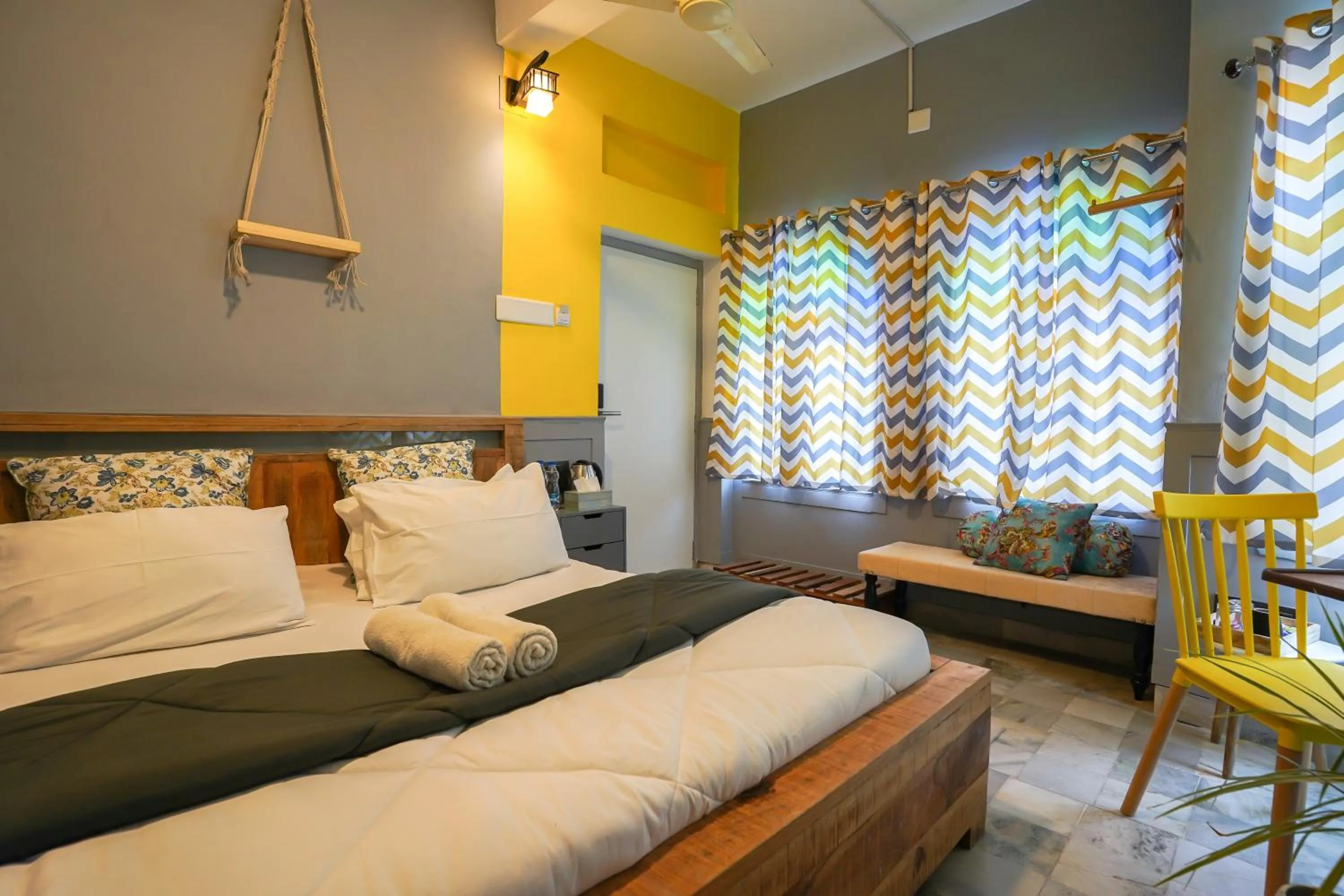 Bedroom, Bed in Moustache Udaipur