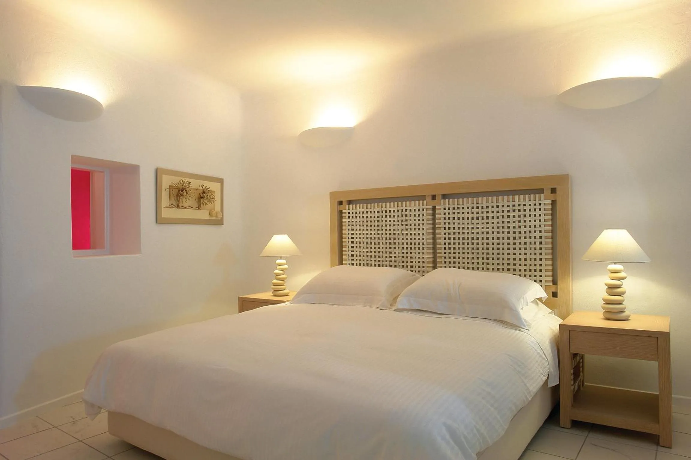 Bed in White Santorini