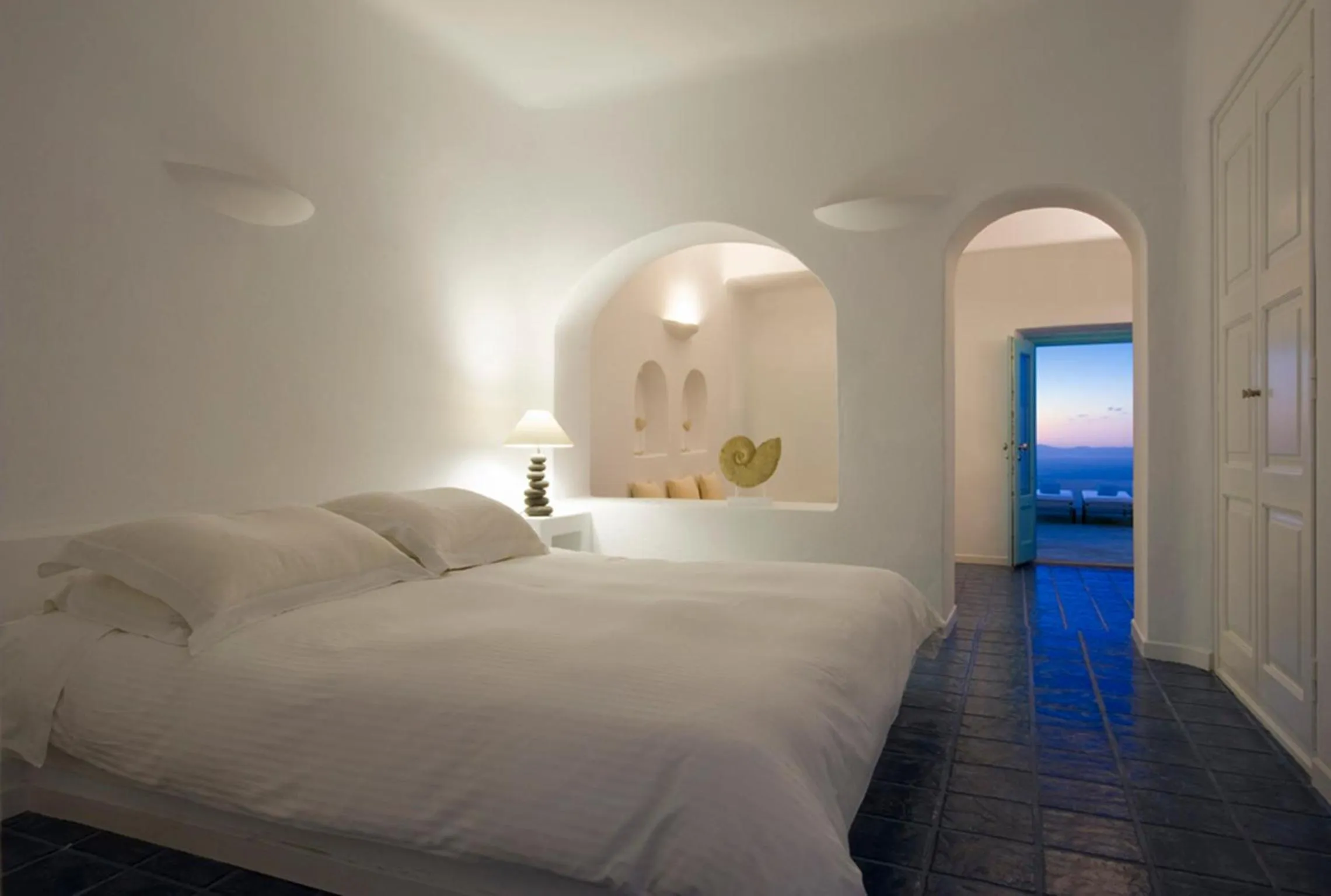 Bed in White Santorini