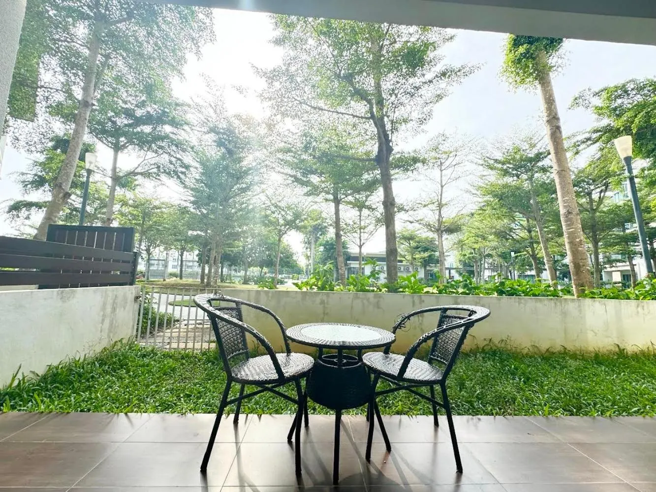 Patio in Sunset Seaview Vacation Condos @ IMAGO Shopping Mall