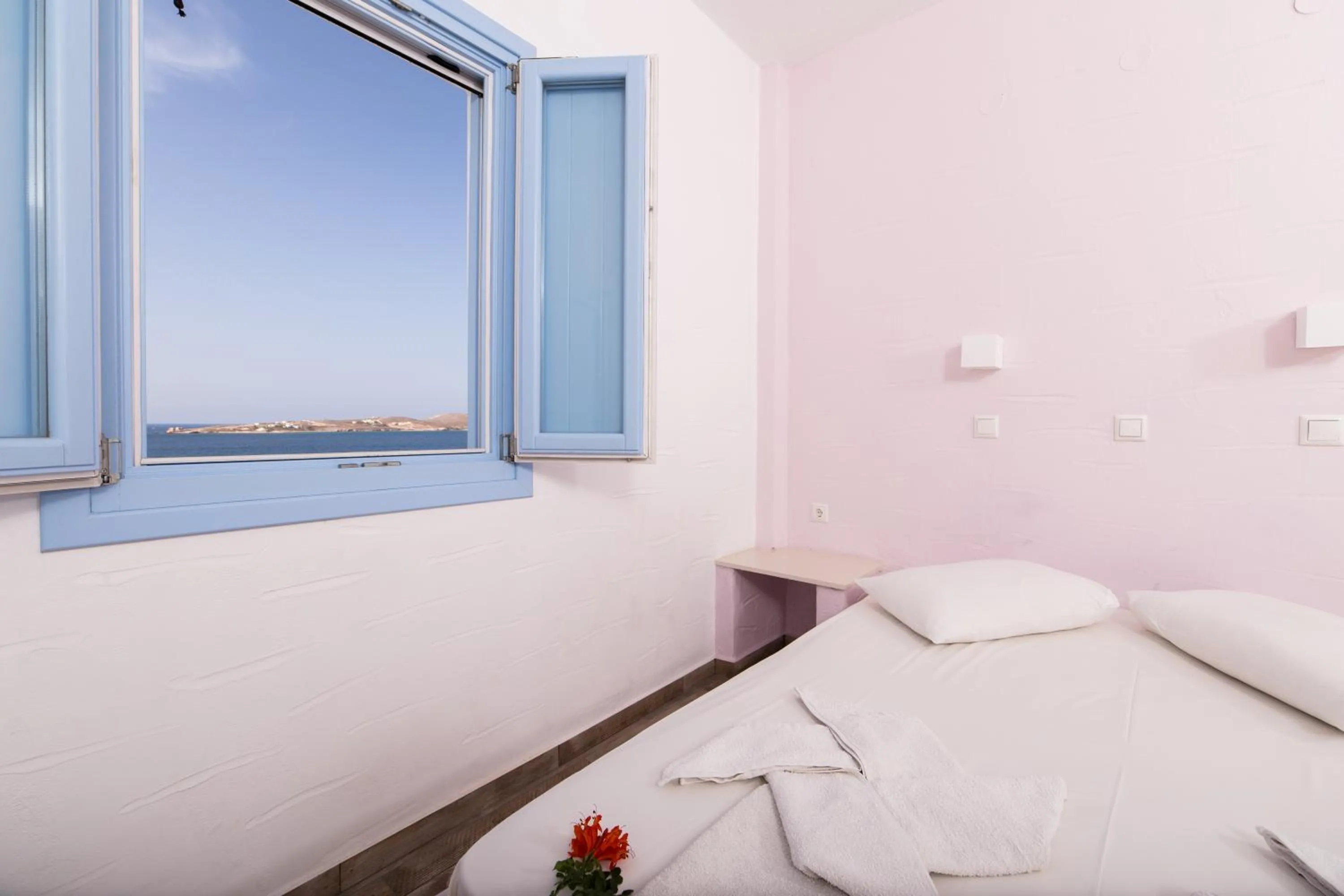 Bedroom in Stratos Apartments & Studios