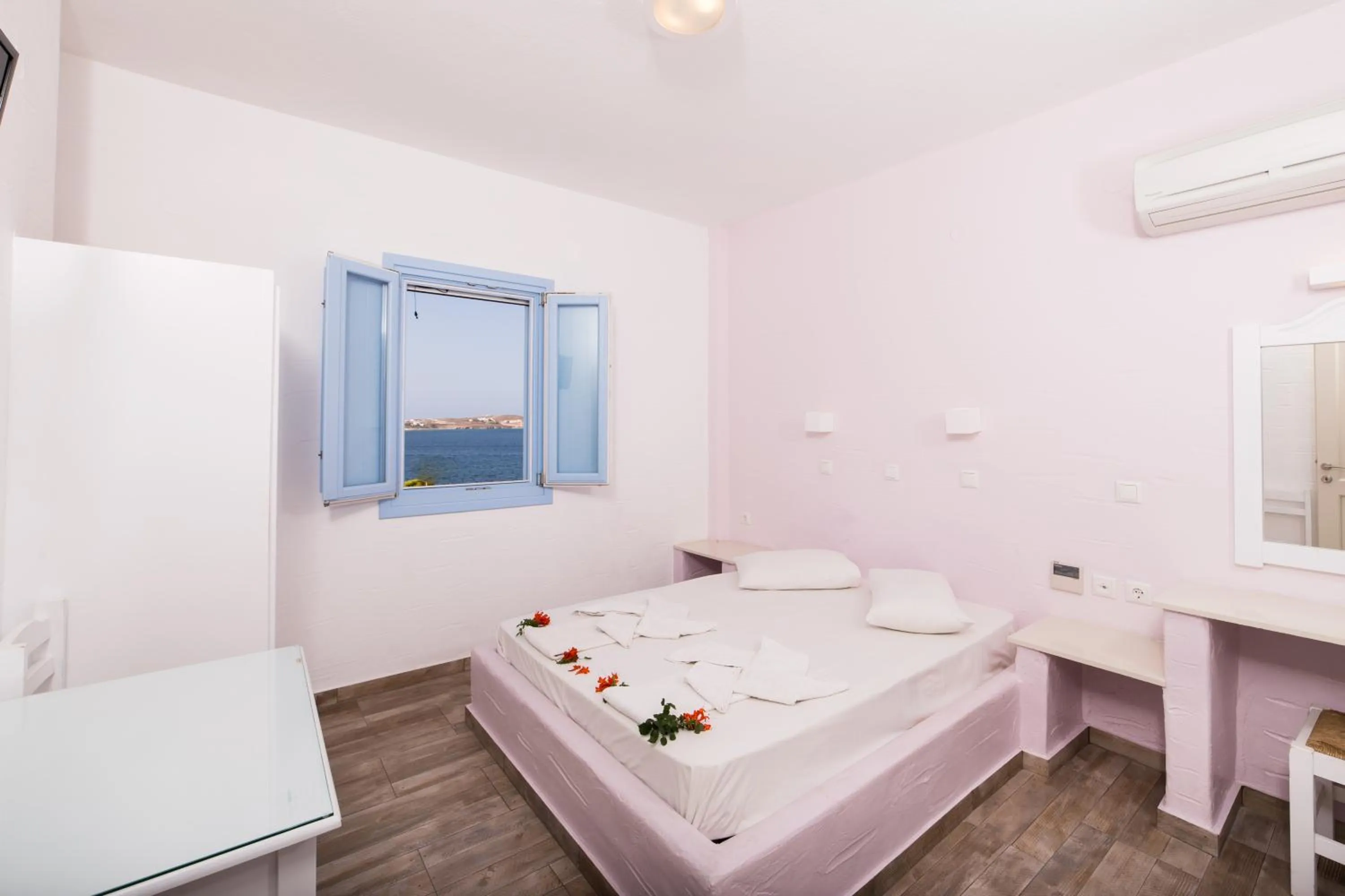 Bedroom in Stratos Apartments & Studios