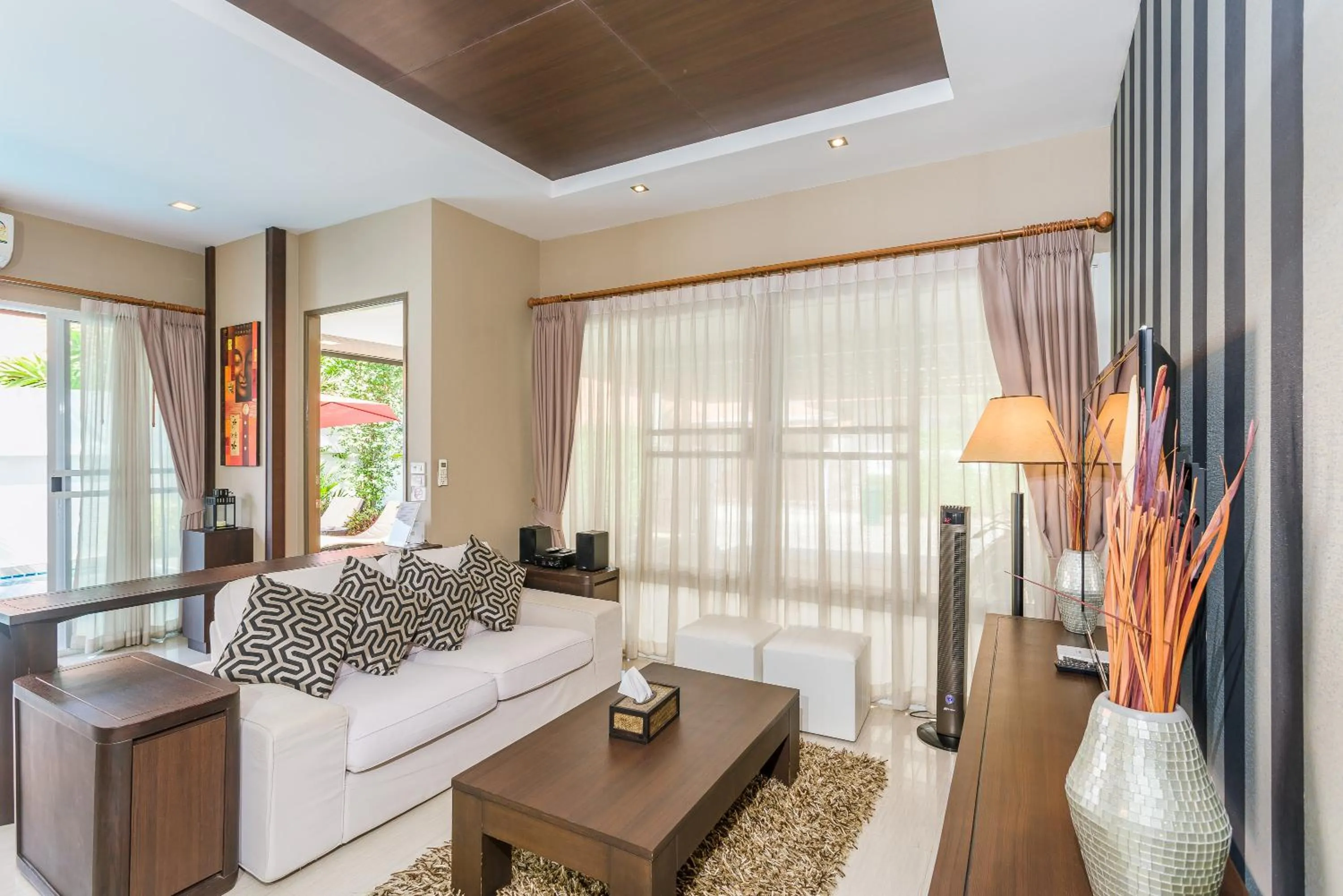 Living room in The Ville Pool Villa Jomtien A23