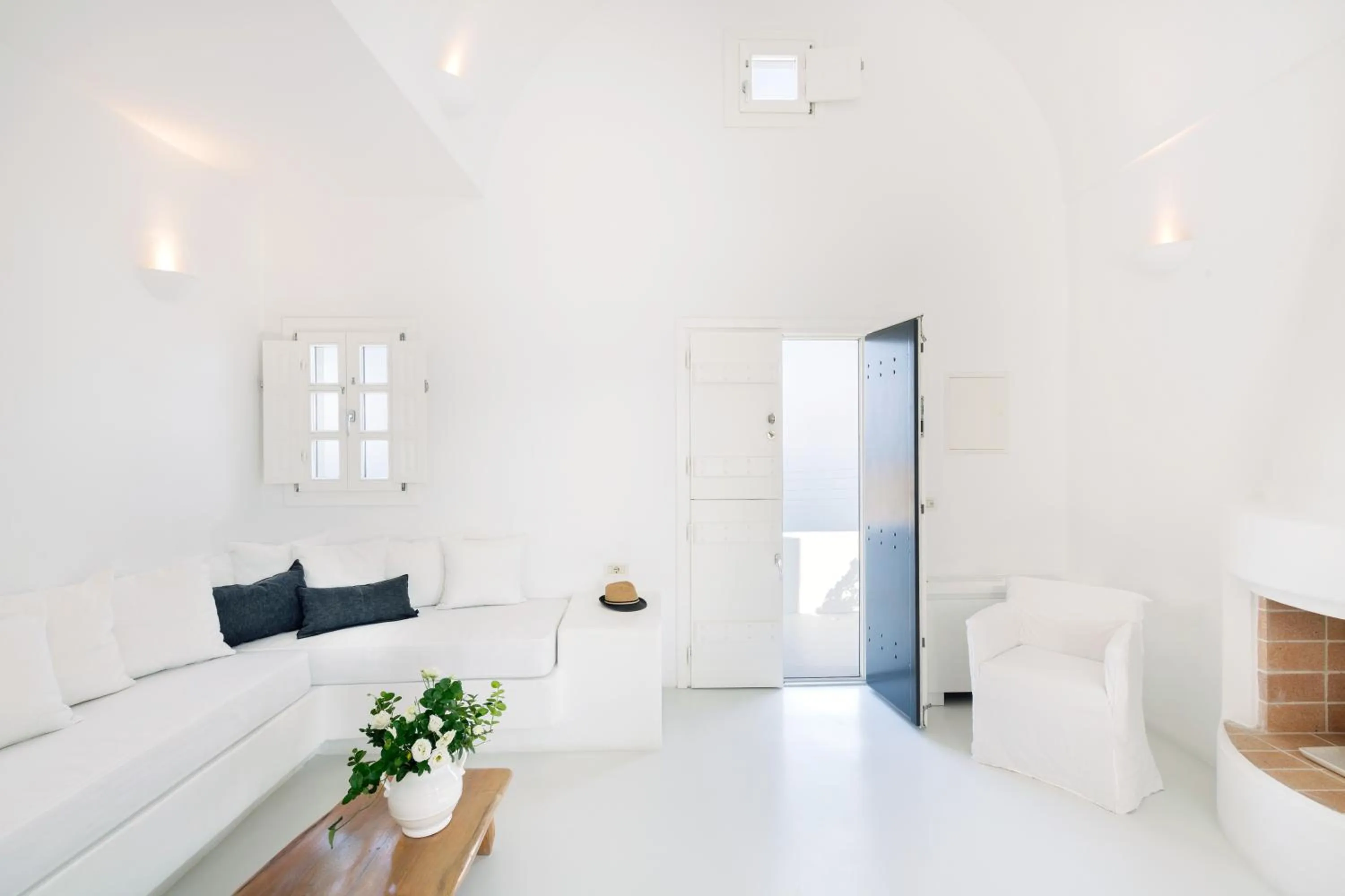 Living room in Aenaon Villas