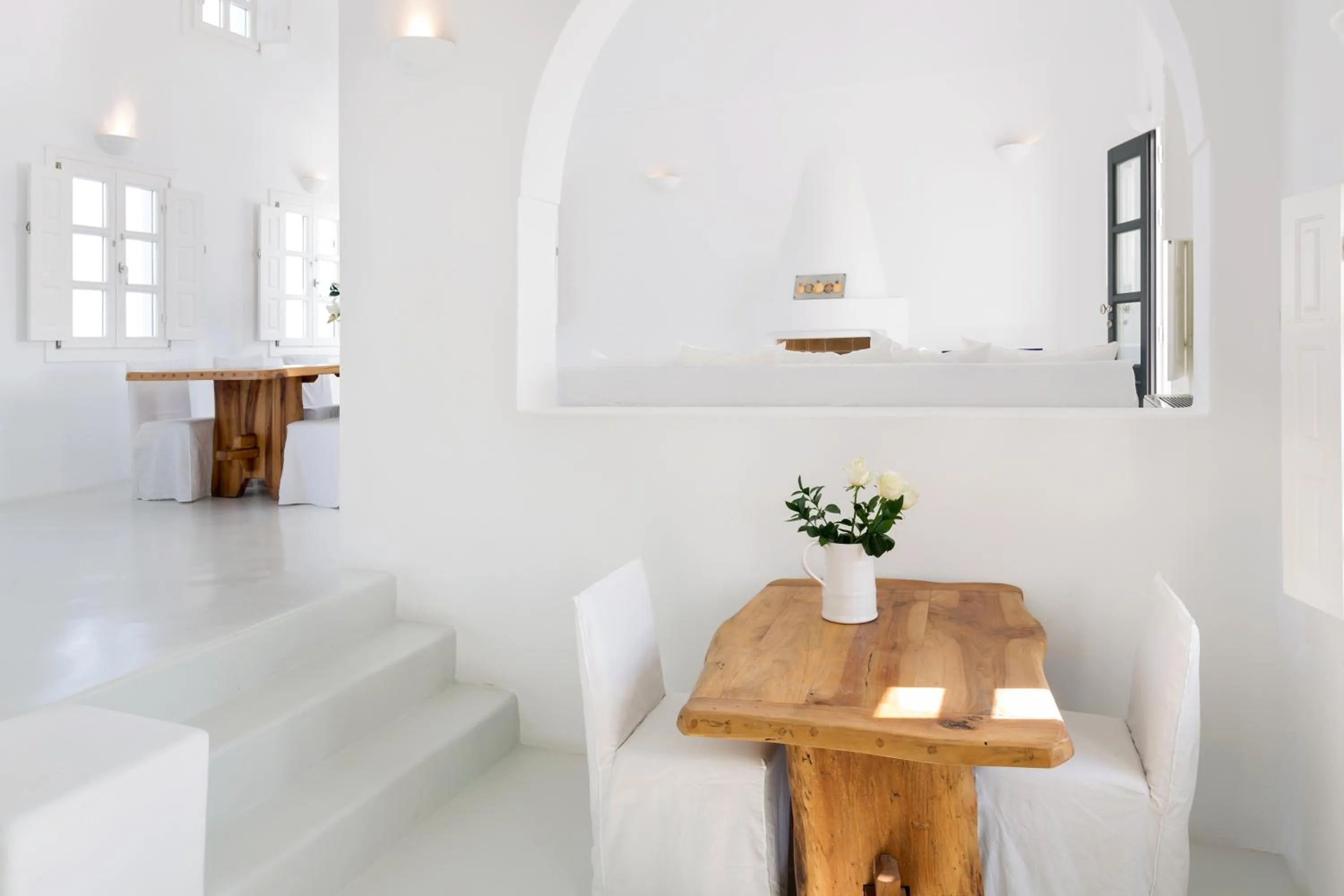 Dining area in Aenaon Villas
