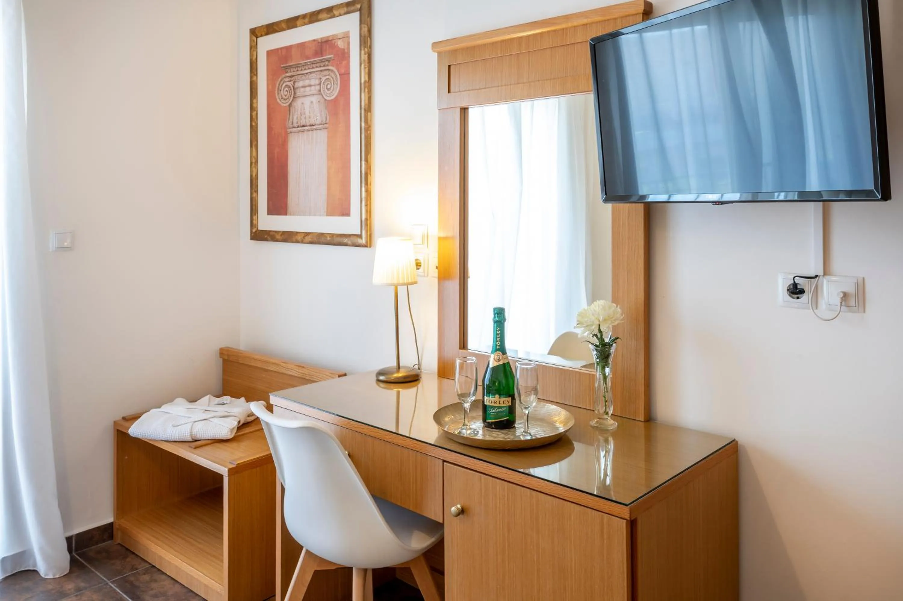 Bed in Peridis Family Resort