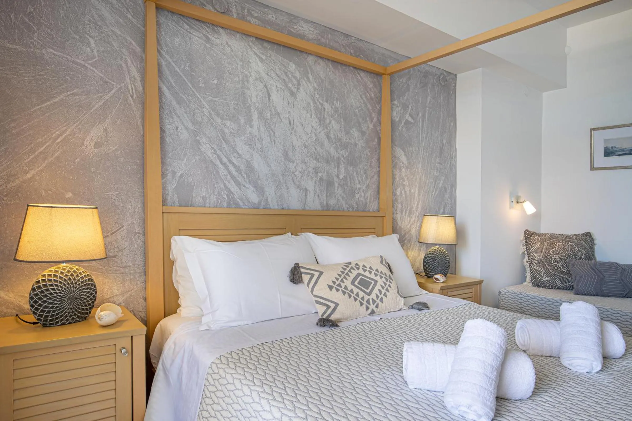 Bed in Blue Harmony Hotel