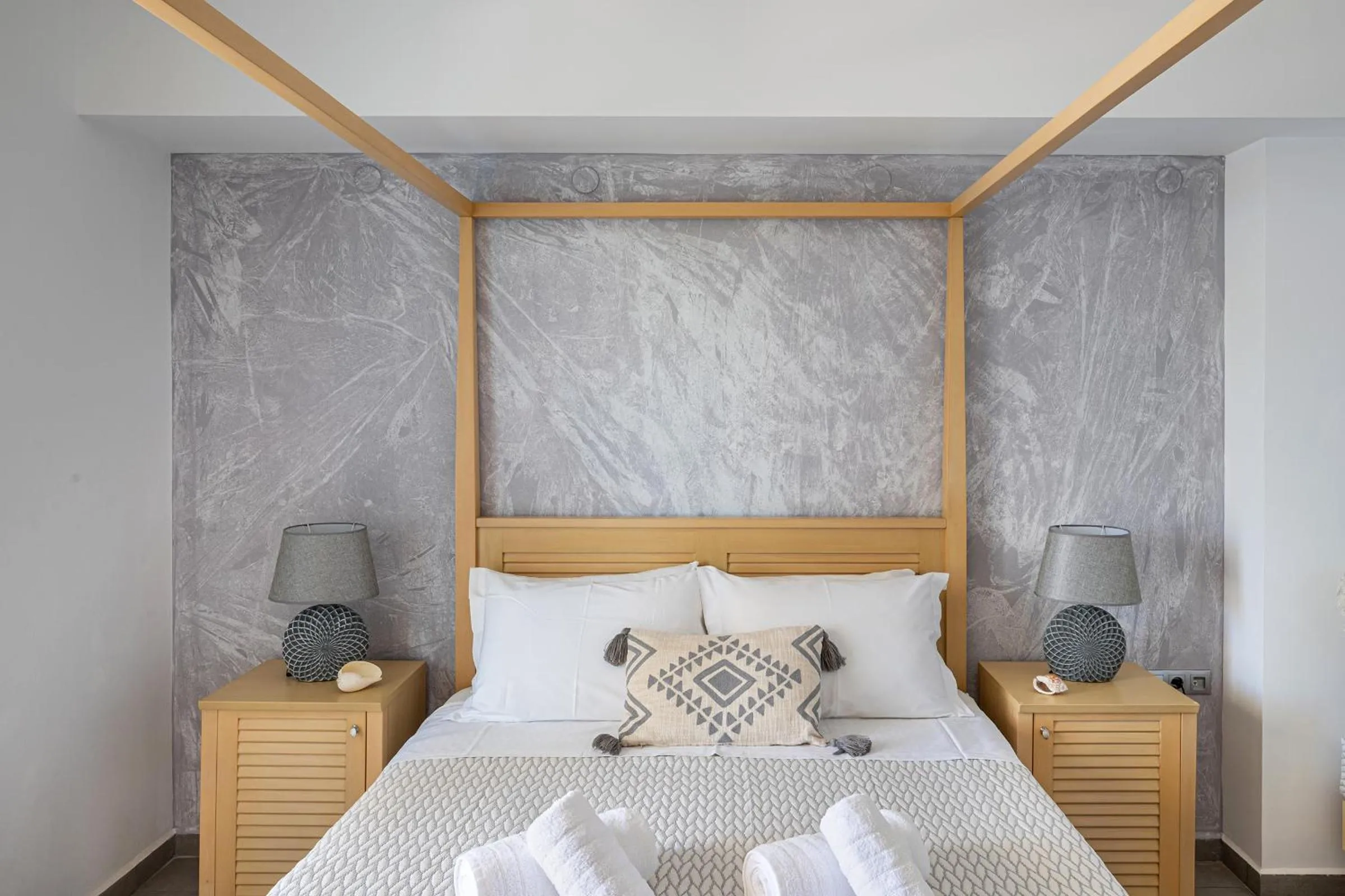 Bed in Blue Harmony Hotel