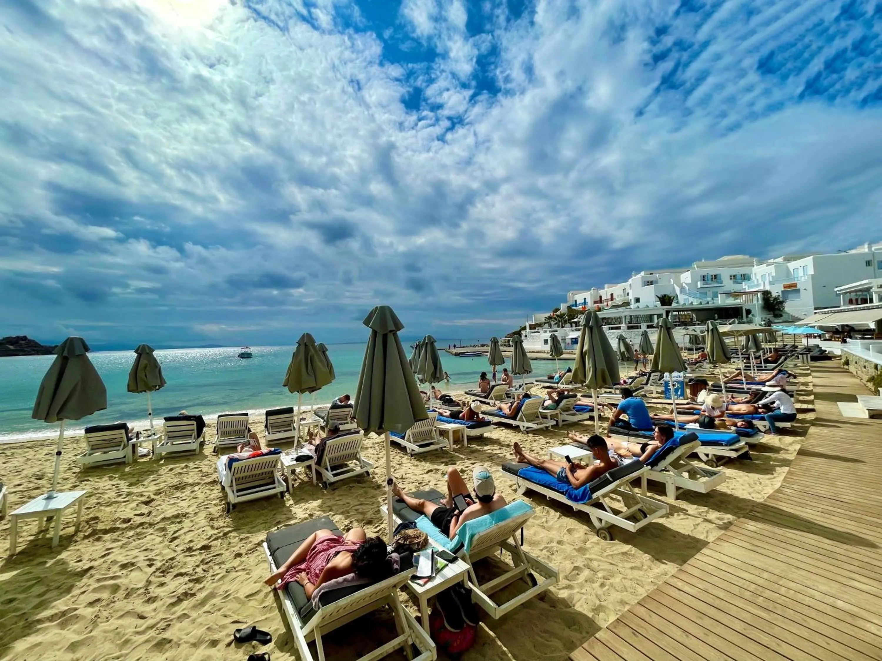 People in Acrogiali Beachfront Hotel Mykonos