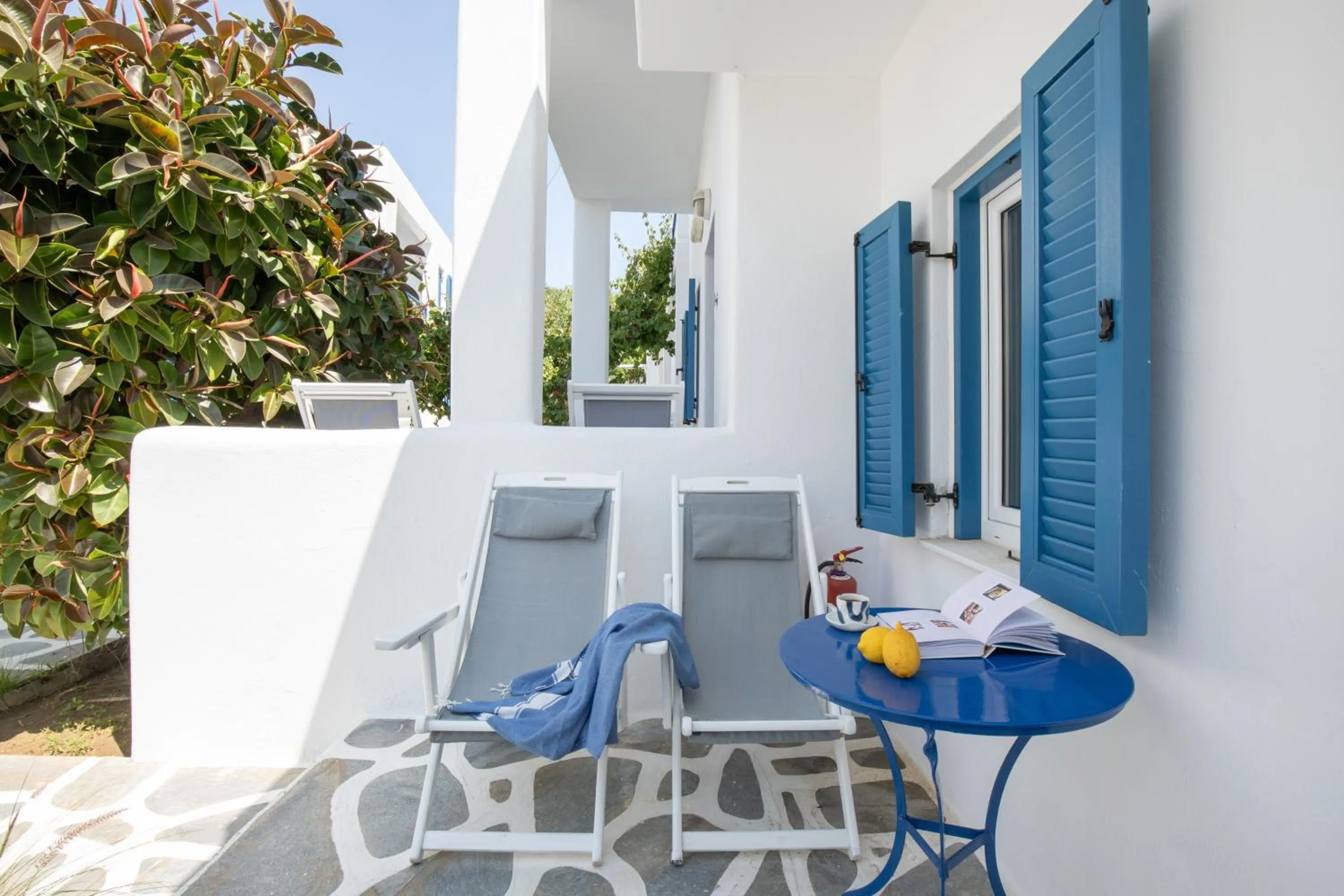 Patio in Acrogiali Beachfront Hotel Mykonos