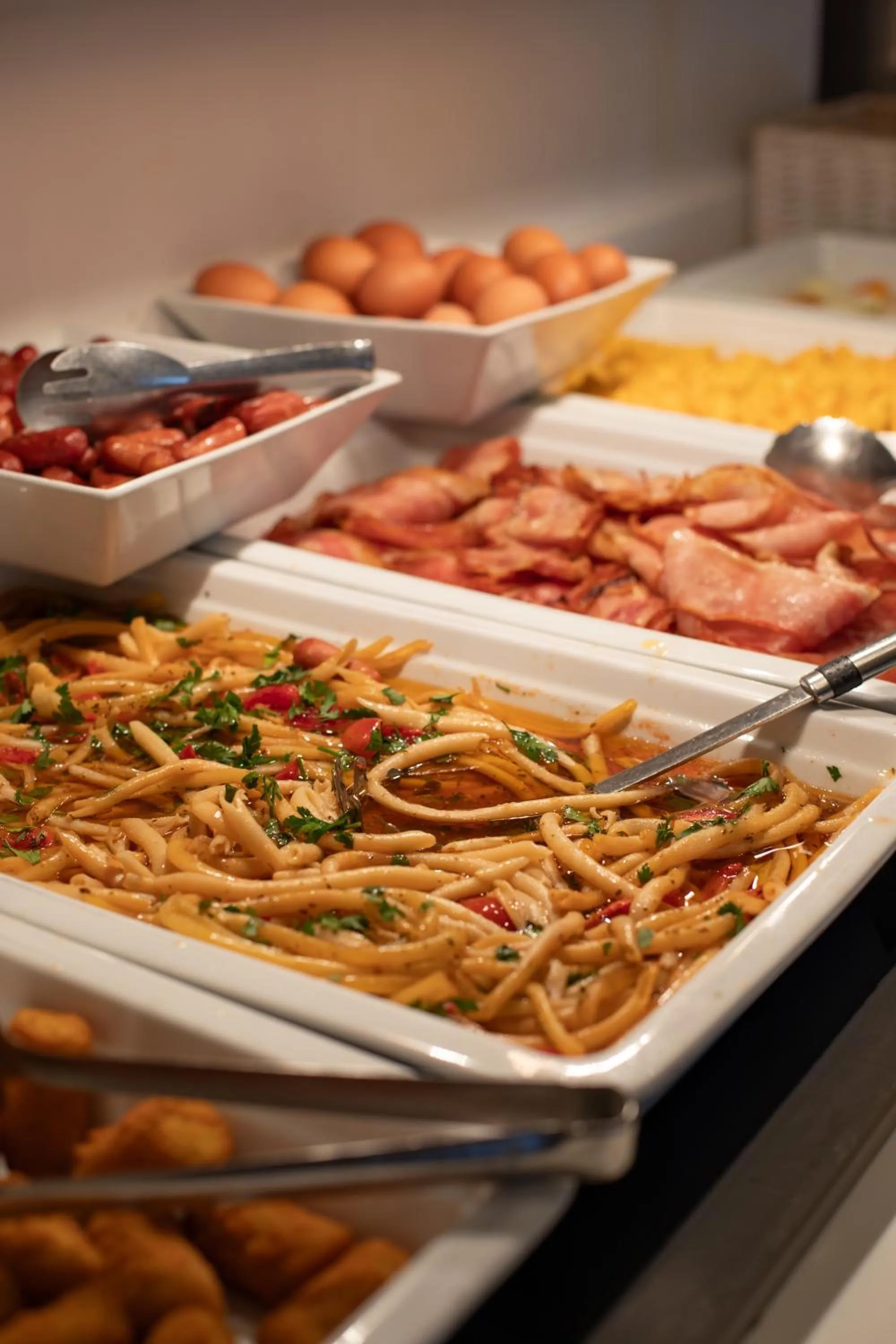 Buffet breakfast in Acrogiali Beachfront Hotel Mykonos