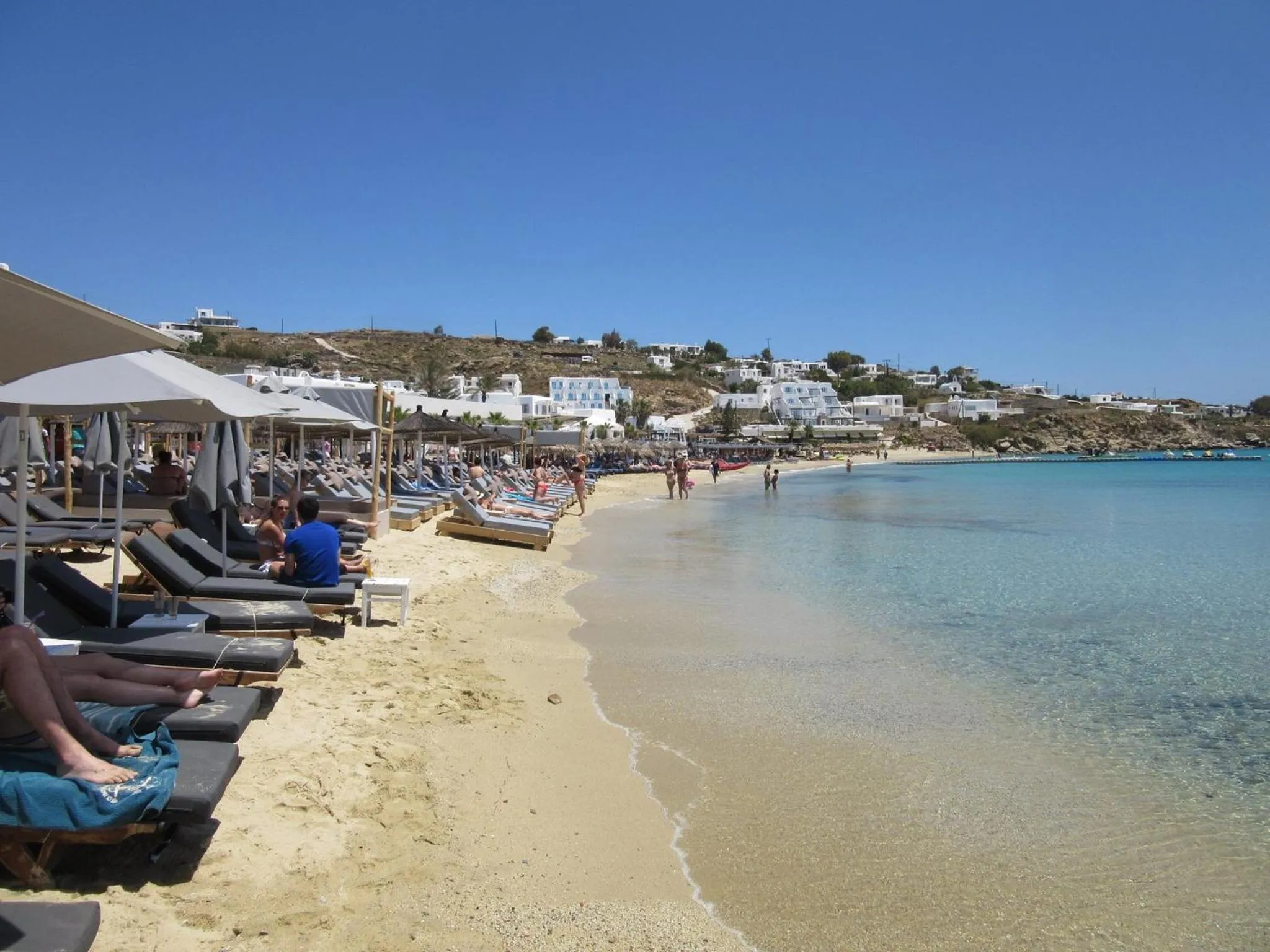 Beach in Acrogiali Beachfront Hotel Mykonos