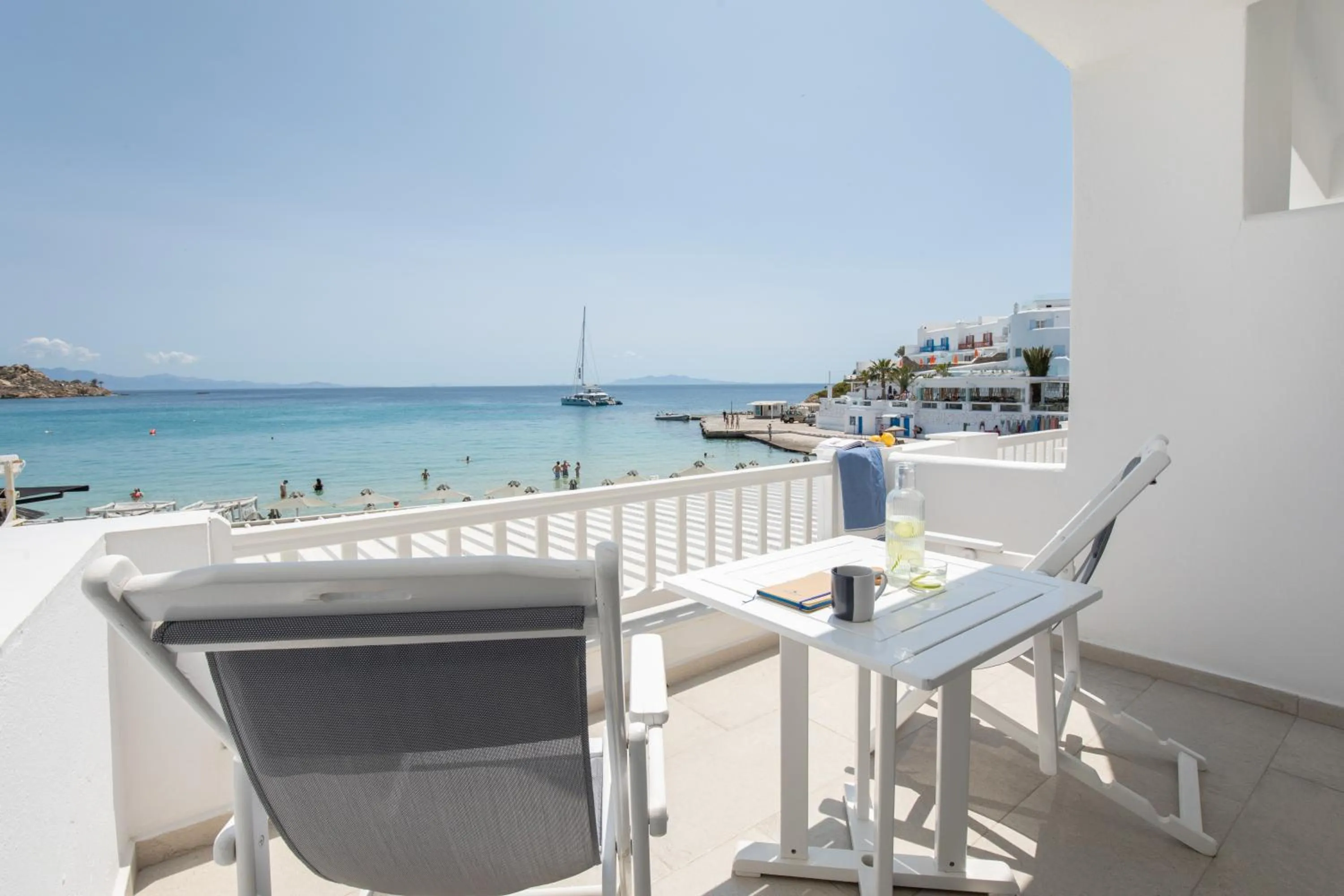Day in Acrogiali Beachfront Hotel Mykonos