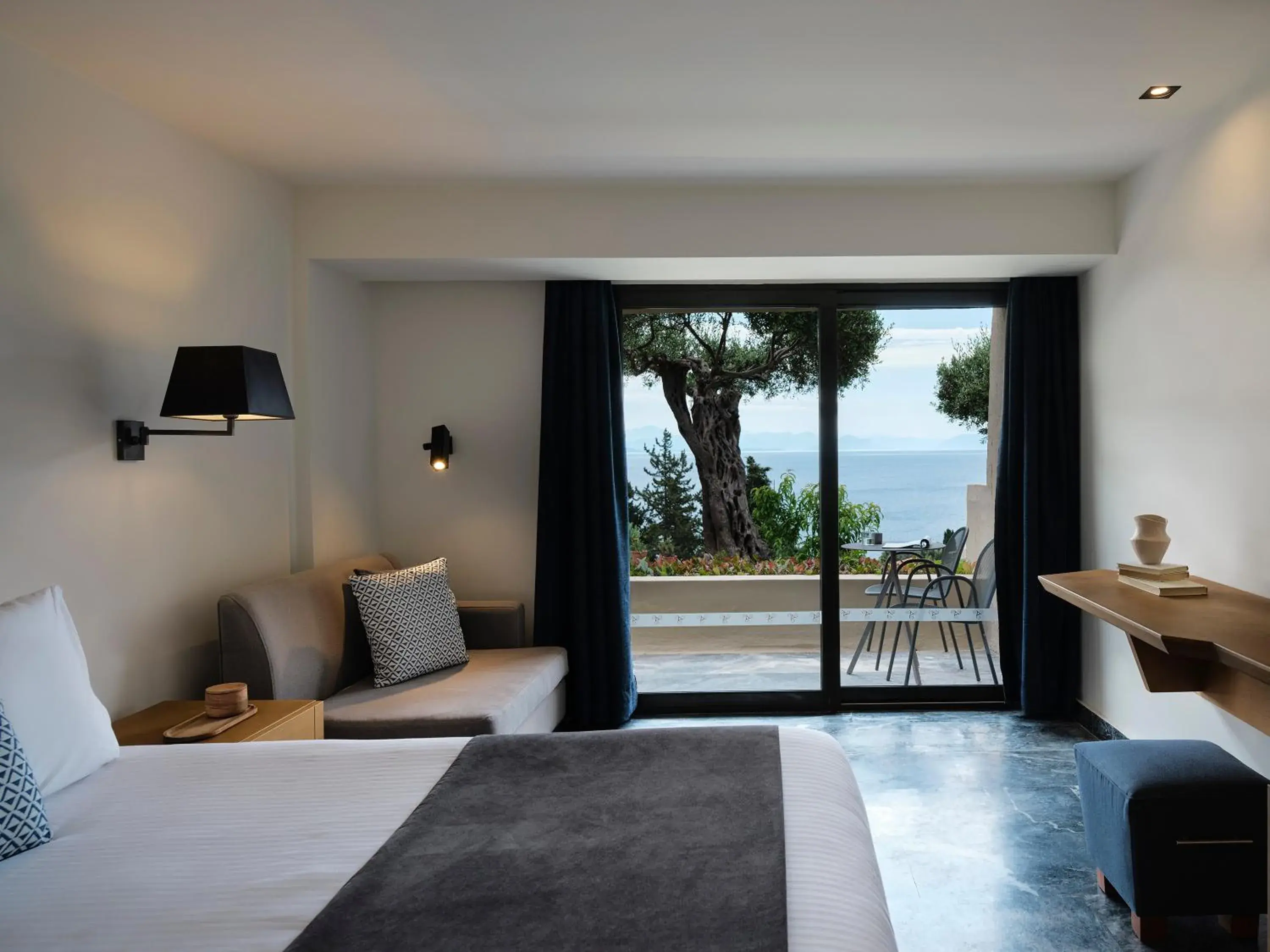 Bed in Aeolos Beach Resort Bed in Aeolos Beach Resort