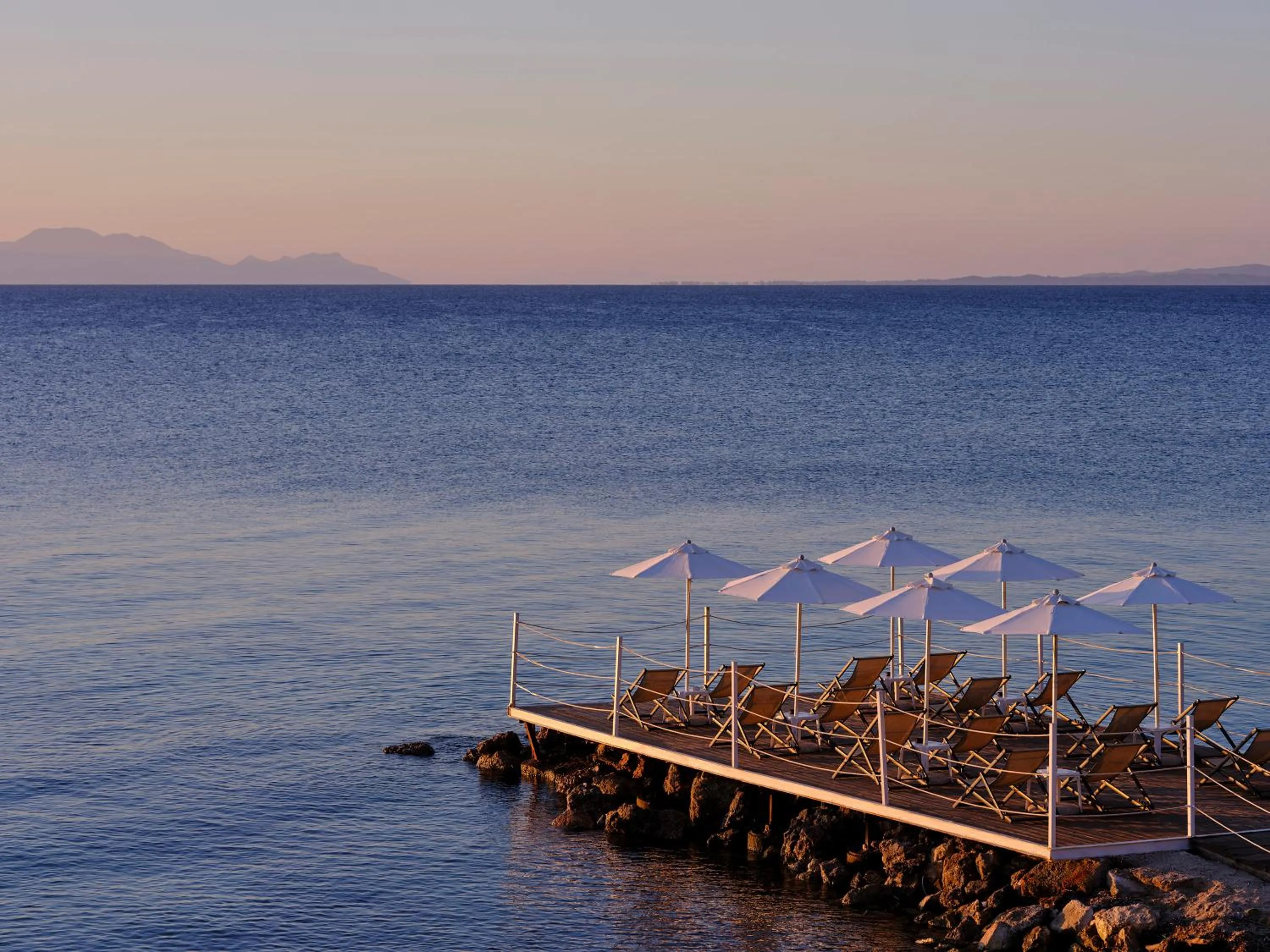 sunbed in Aeolos Beach Resort
