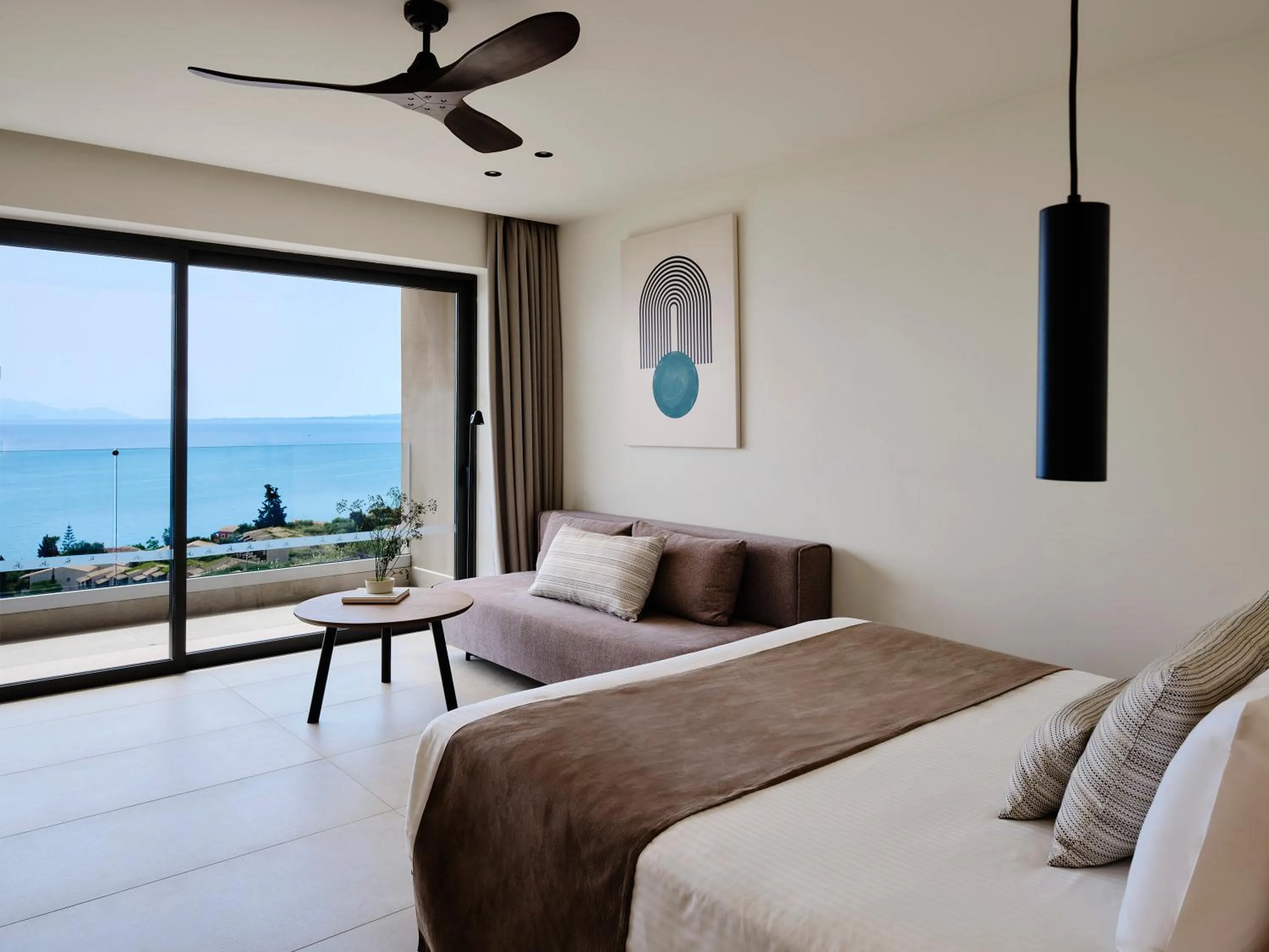 Sea view, Bed in Aeolos Beach Resort