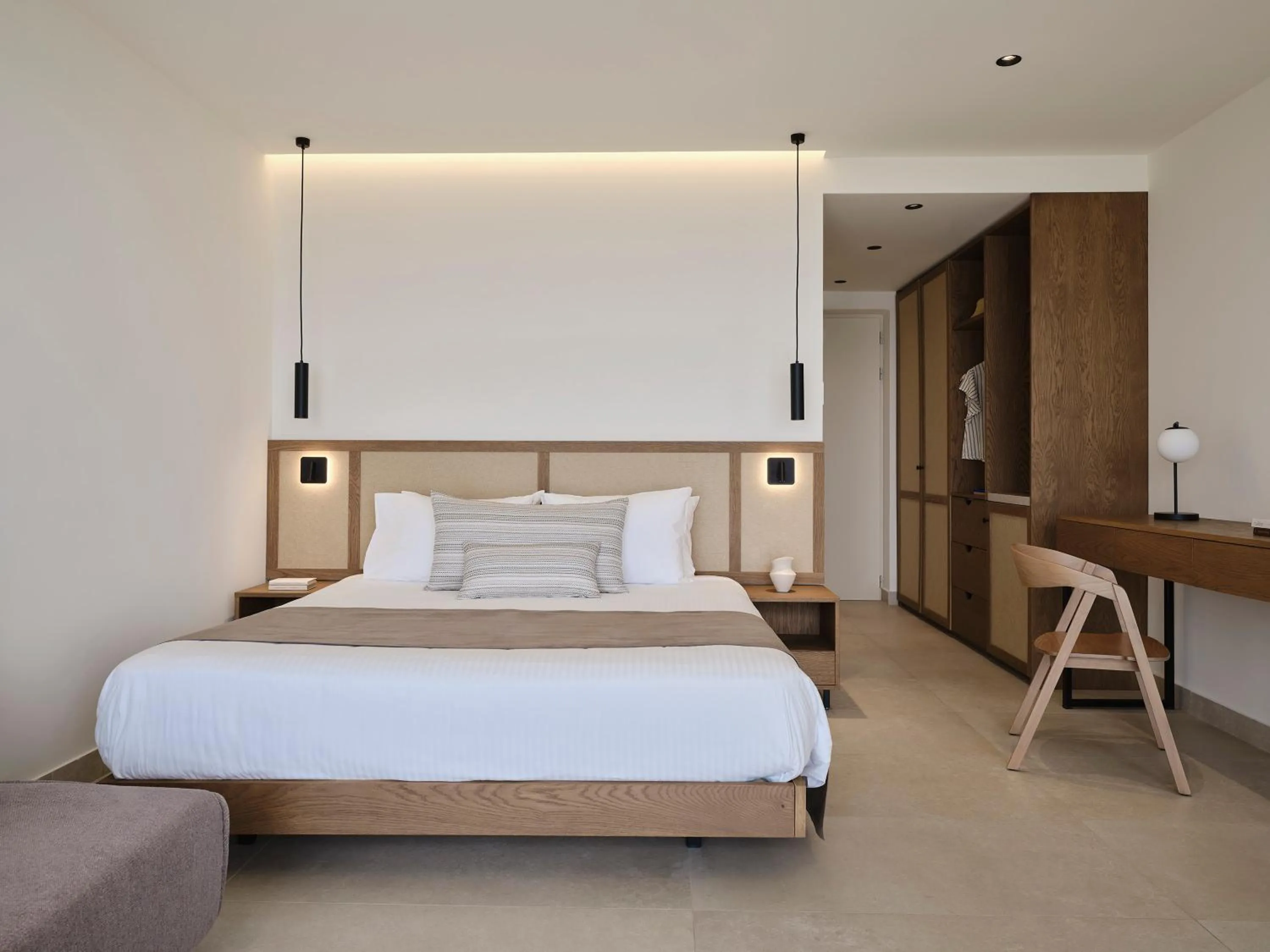 Bed in Aeolos Beach Resort