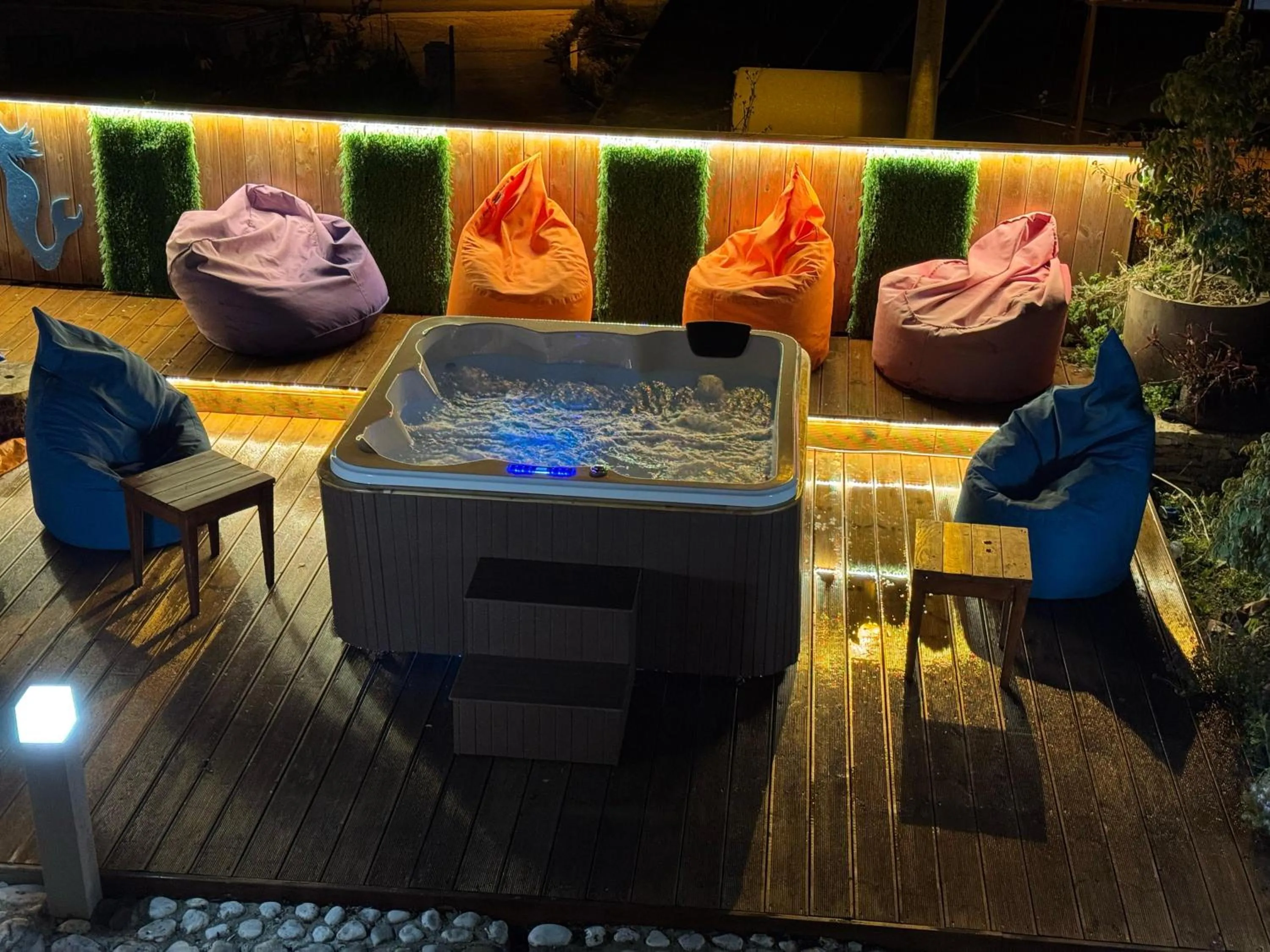 Seating area in Hotel Two Mermaids Ksamil