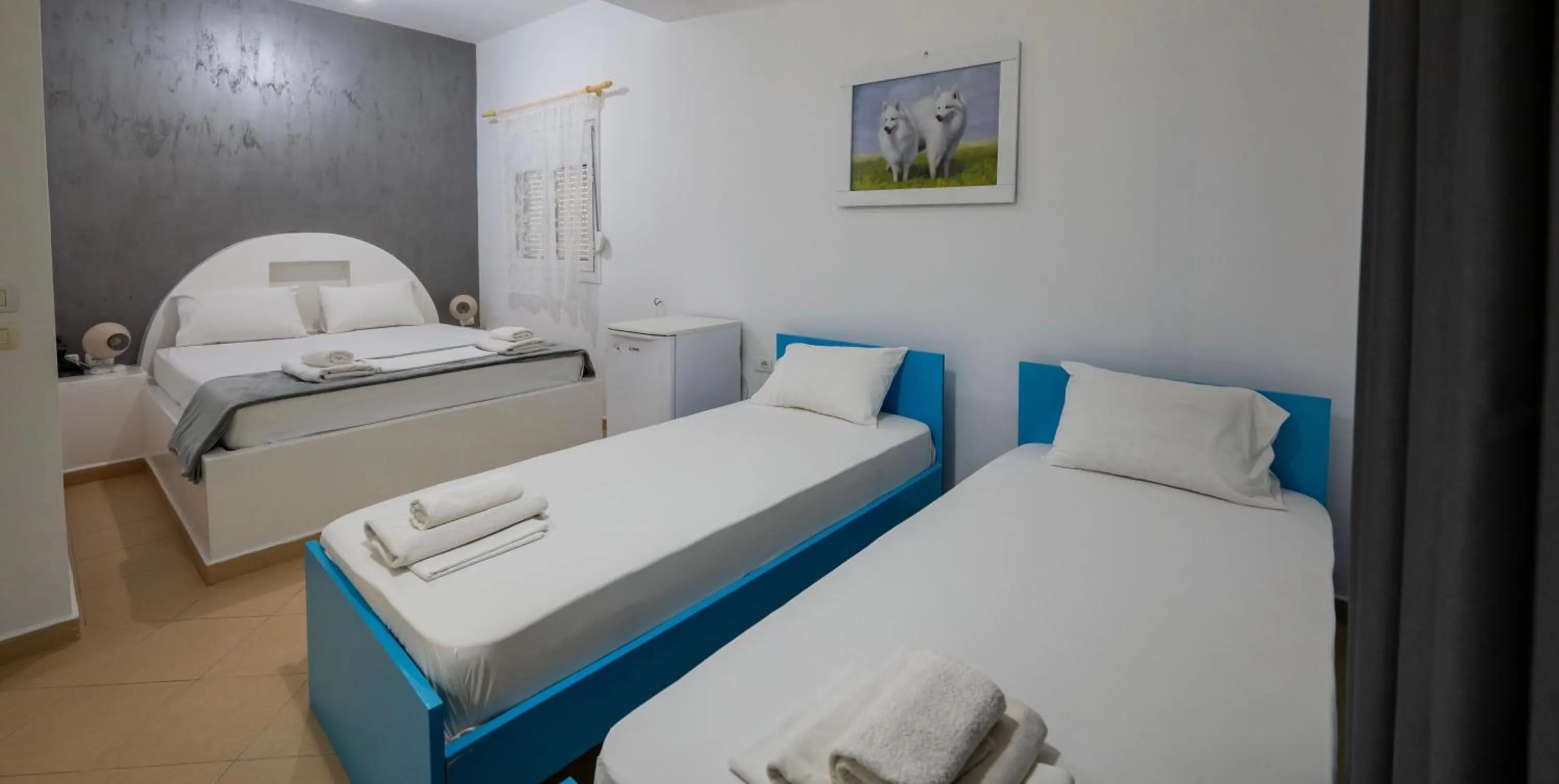 Bed in Hotel Two Mermaids Ksamil