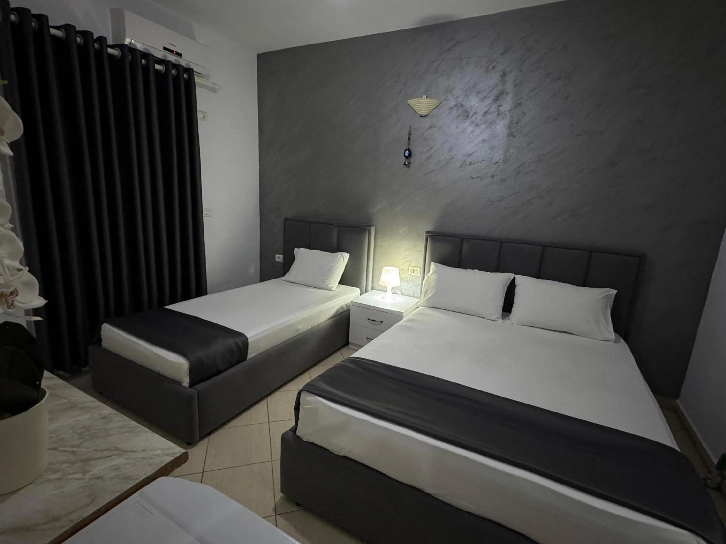 Bed in Hotel Two Mermaids Ksamil