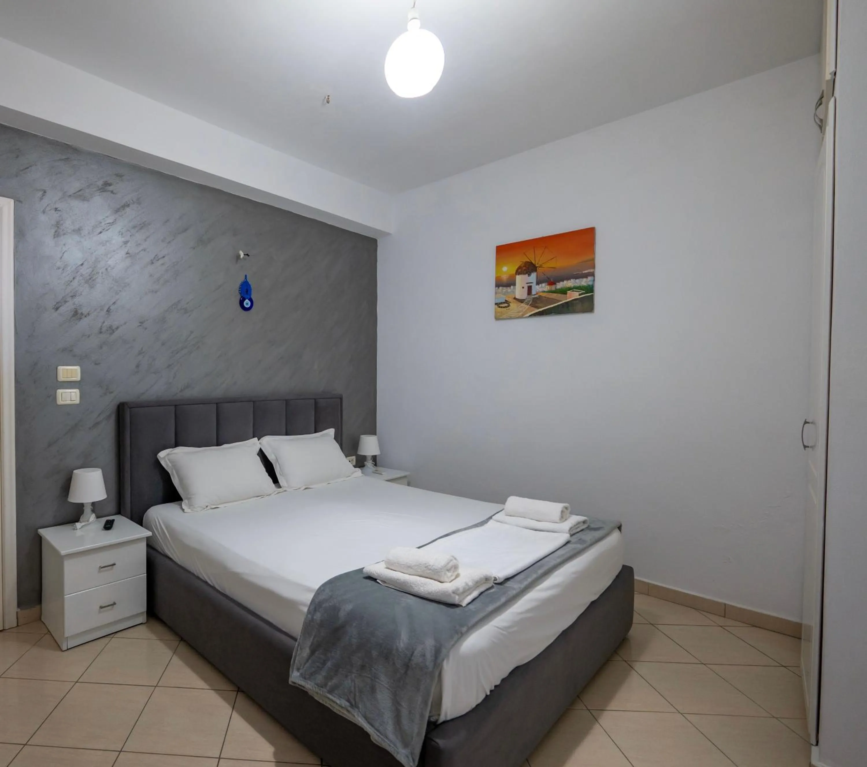 Bed in Hotel Two Mermaids Ksamil
