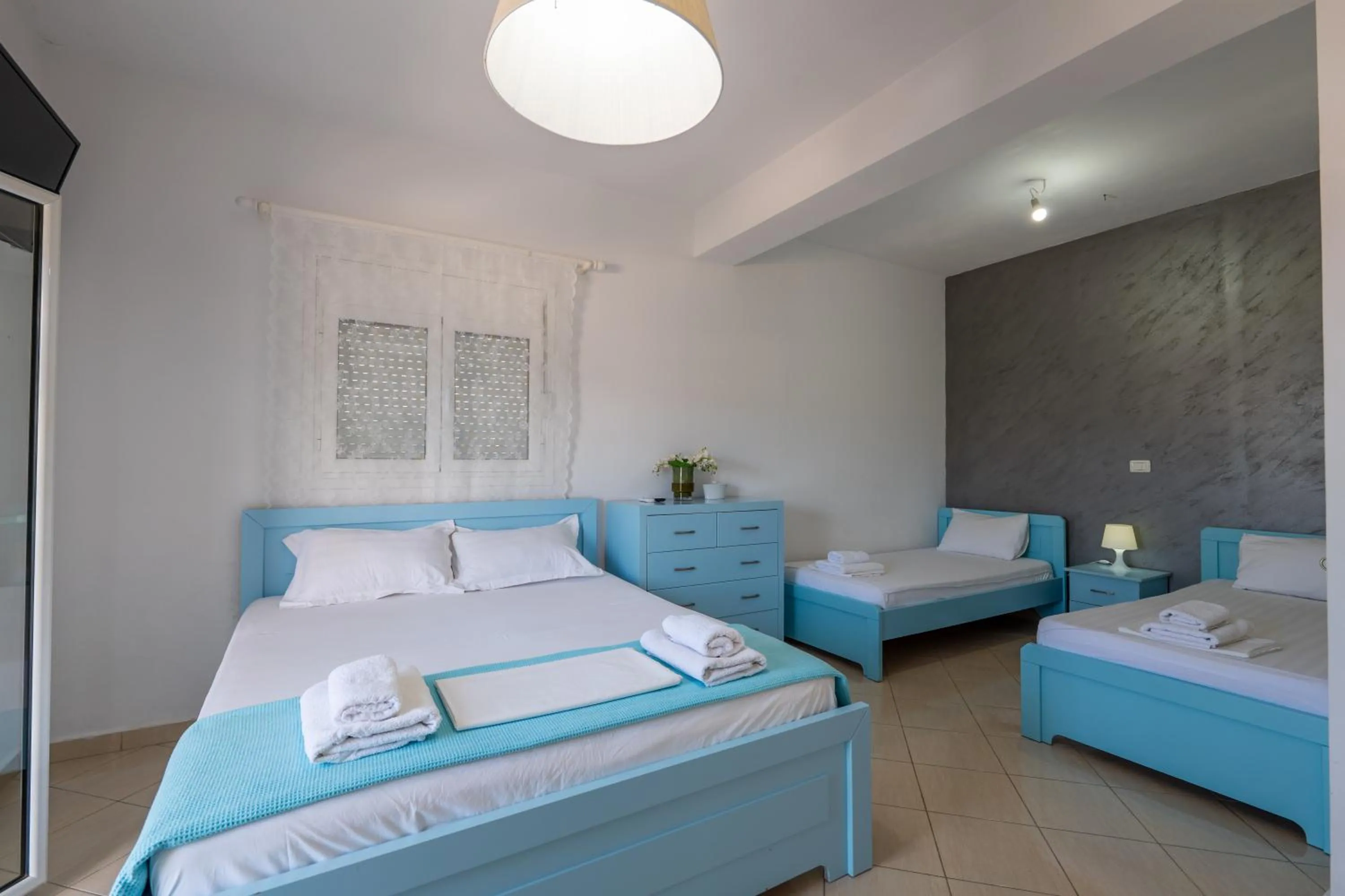 Bed in Hotel Two Mermaids Ksamil