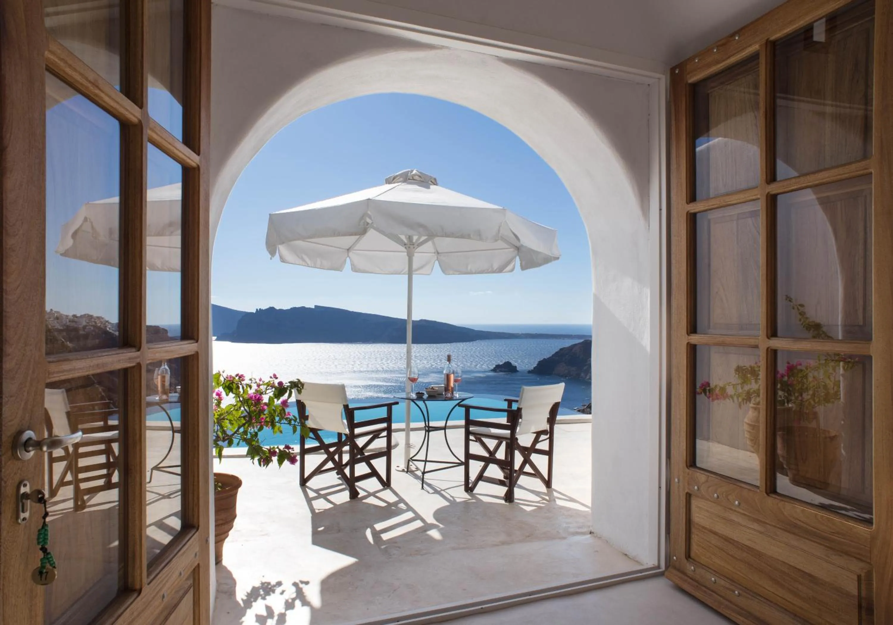 Patio in Perivolas Hotel