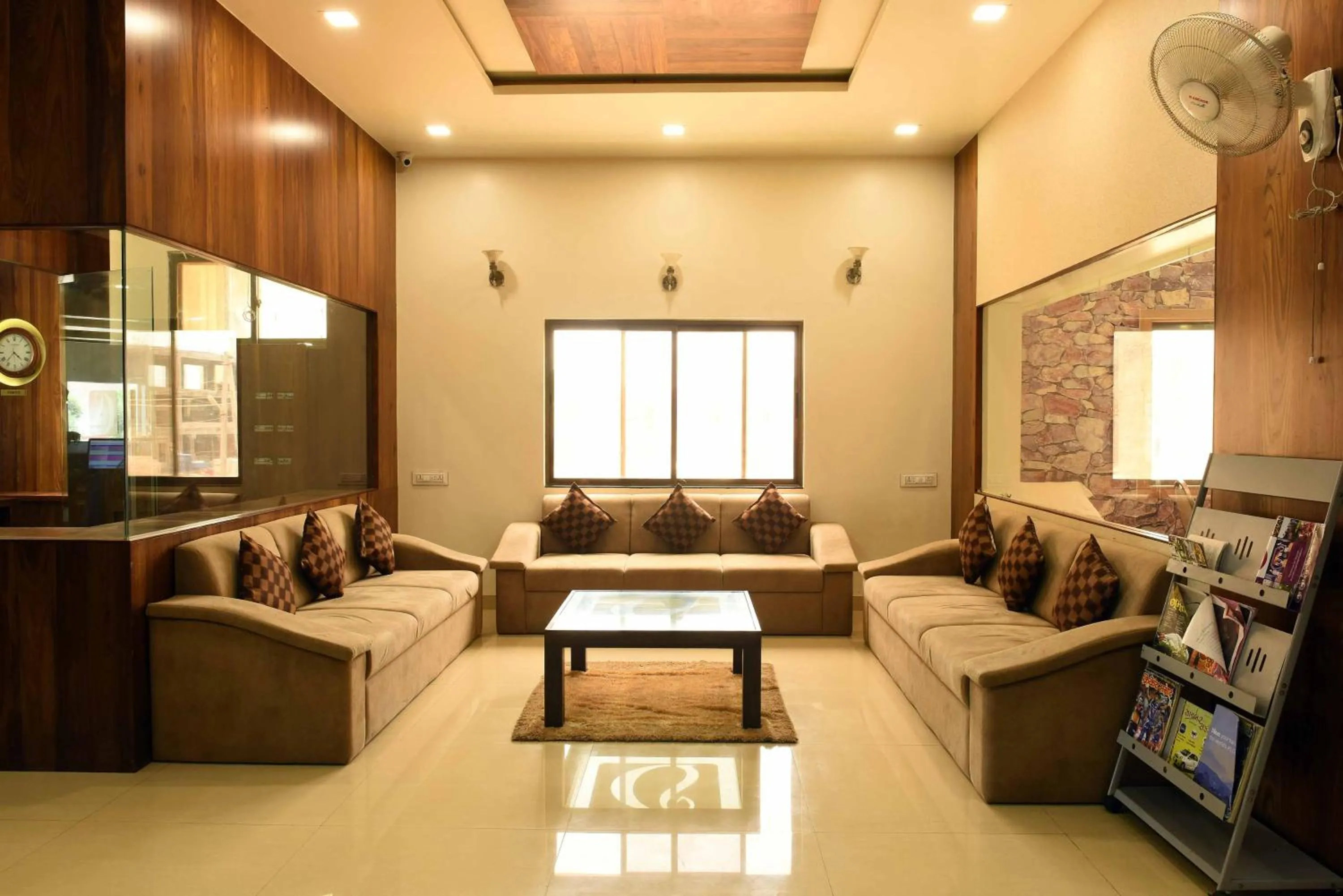 Communal lounge/ TV room in The Dwarika Hotel