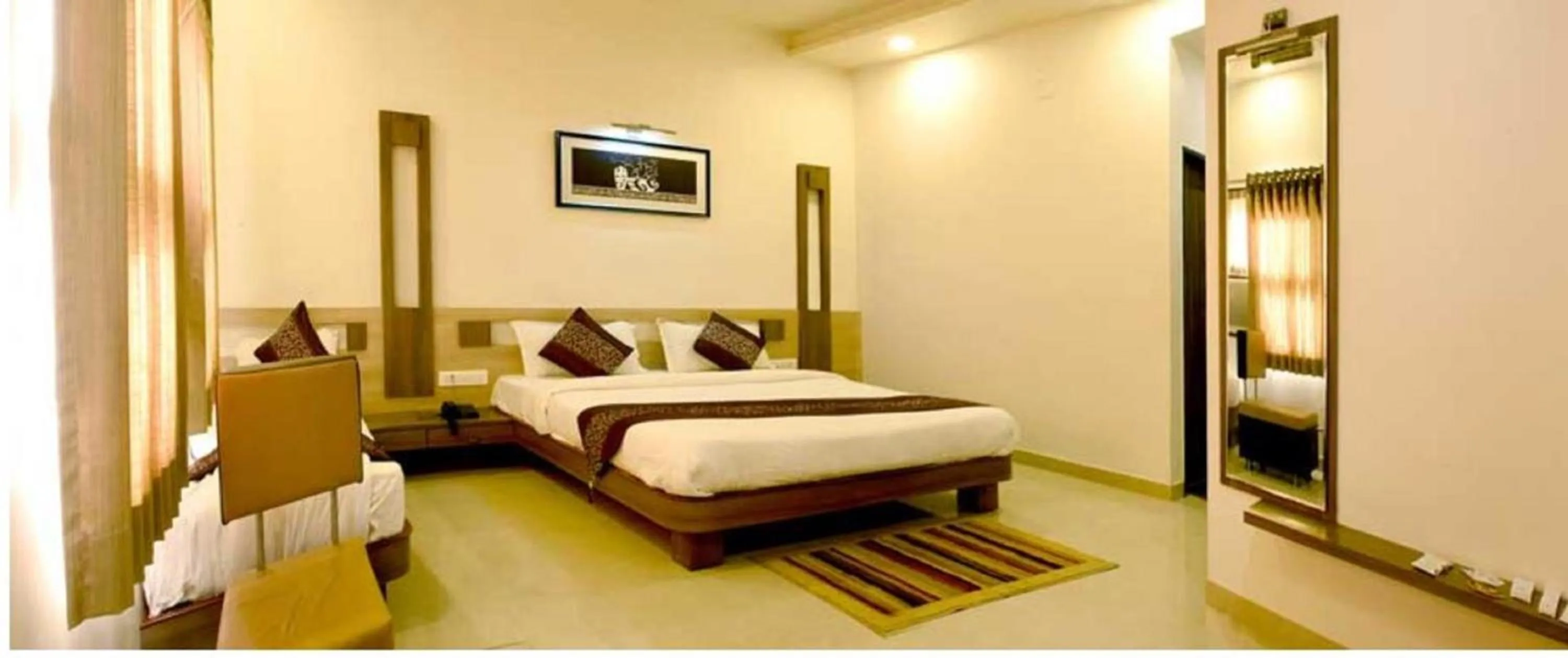 Bed in The Dwarika Hotel
