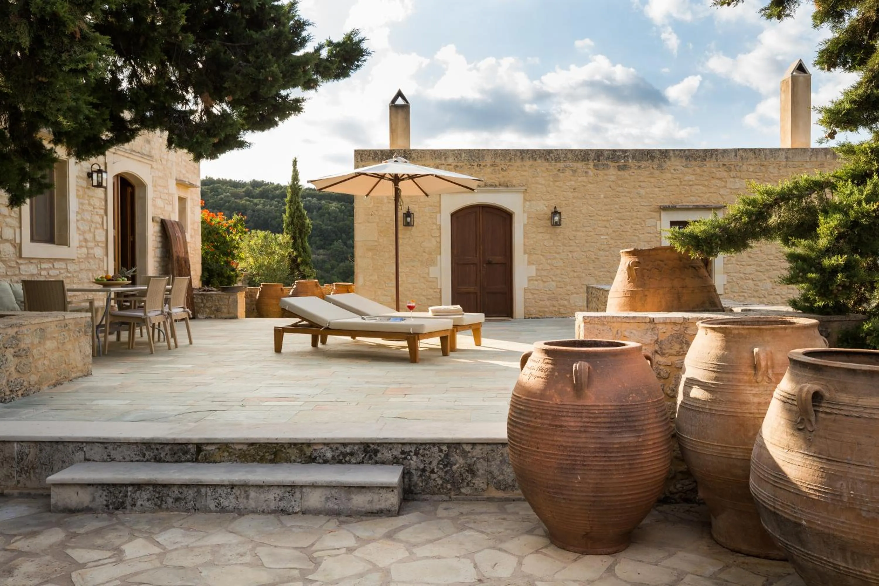 Patio in Kapsaliana Village Hotel