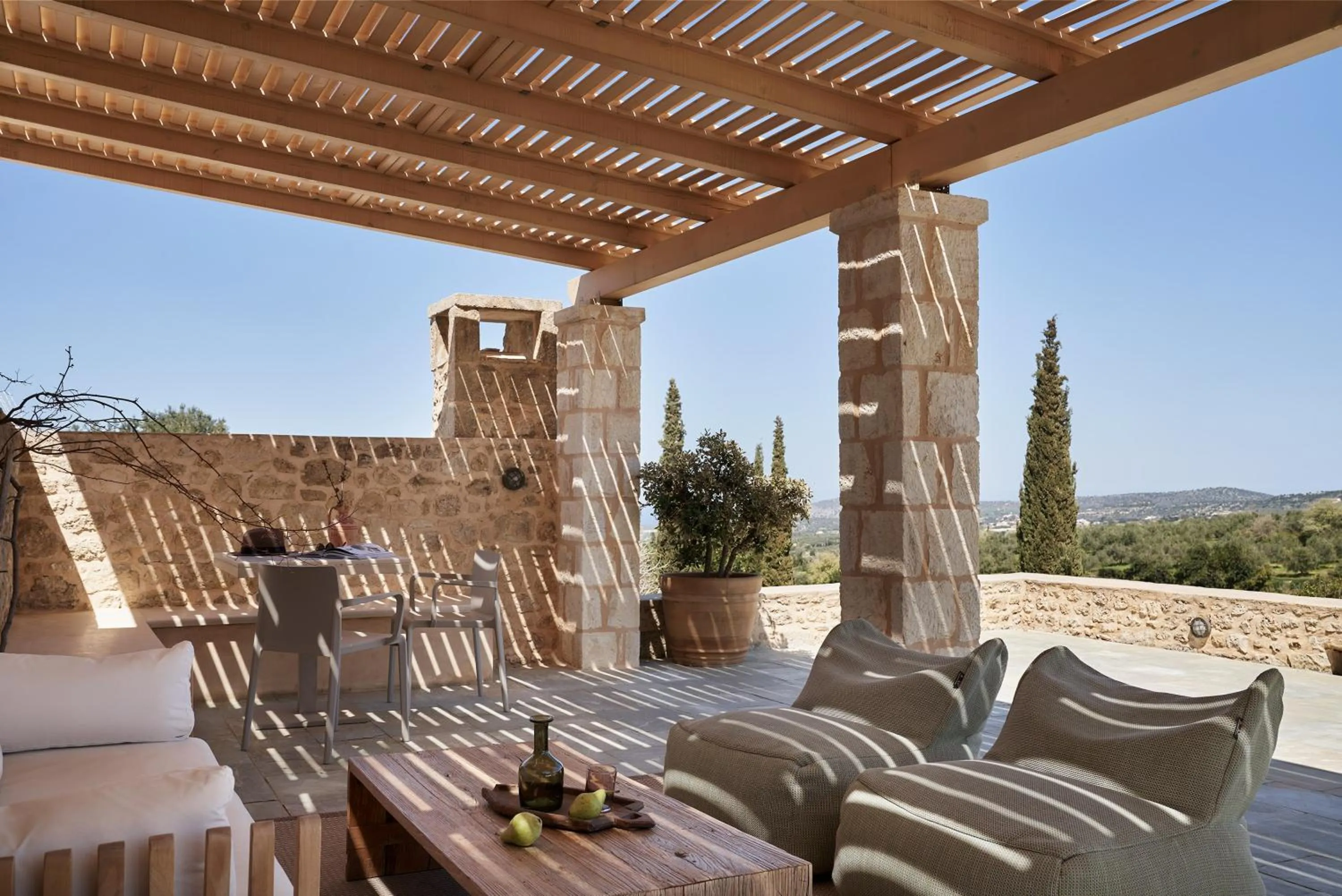 Balcony/Terrace in Kapsaliana Village Hotel