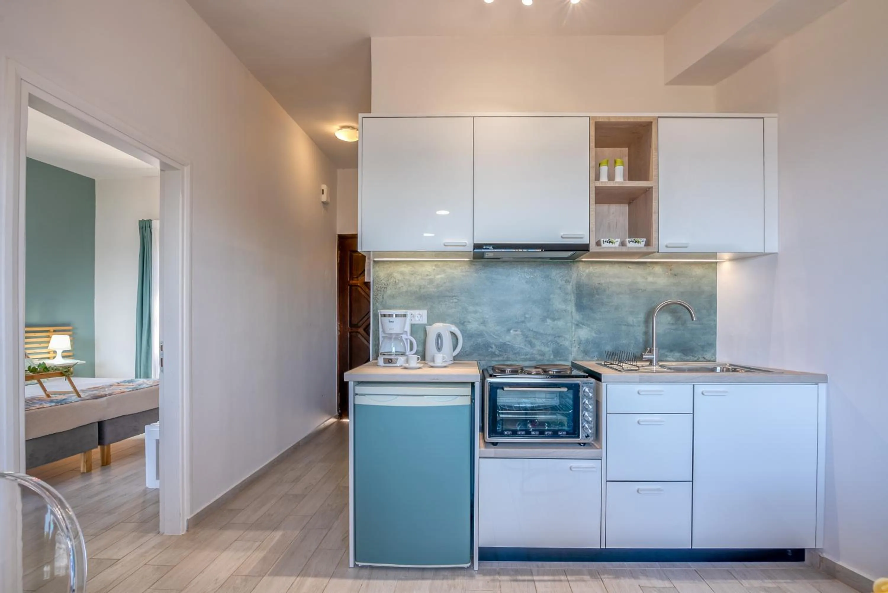 Kitchen or kitchenette in Georgia Vicky Studios & Apartments