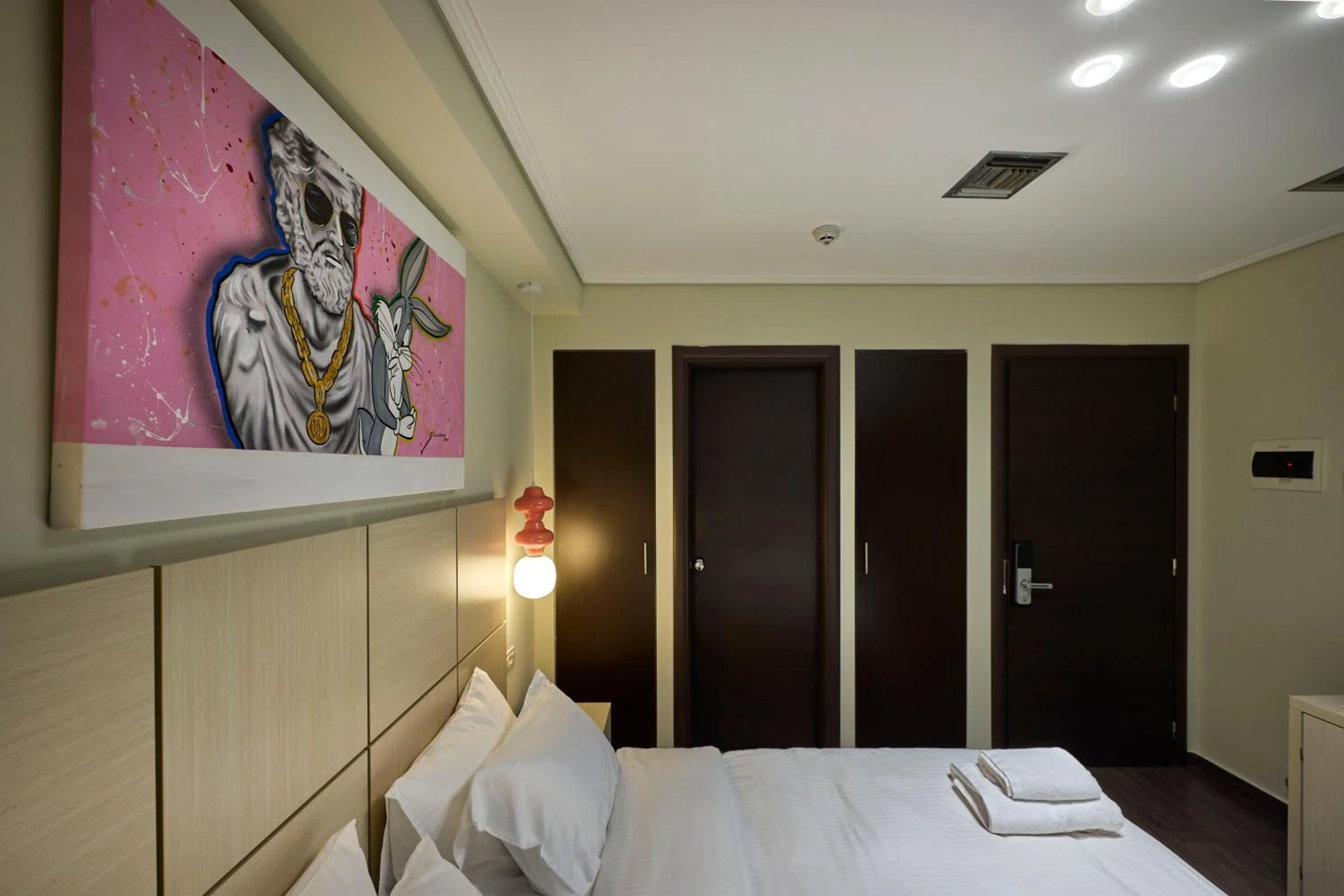 Bed in Athens Way Pop Art Hotel