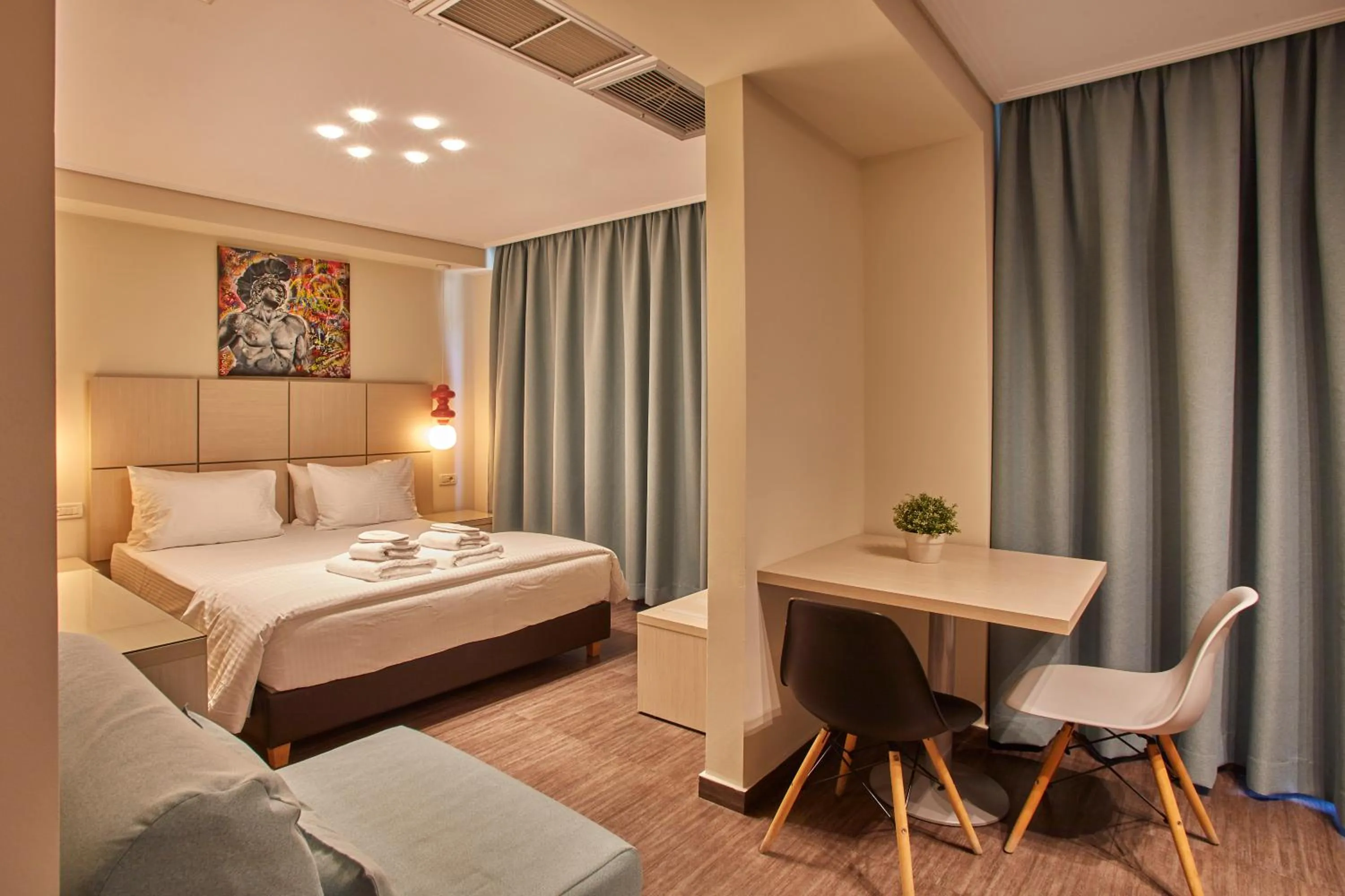 Bed in Athens Way Pop Art Hotel