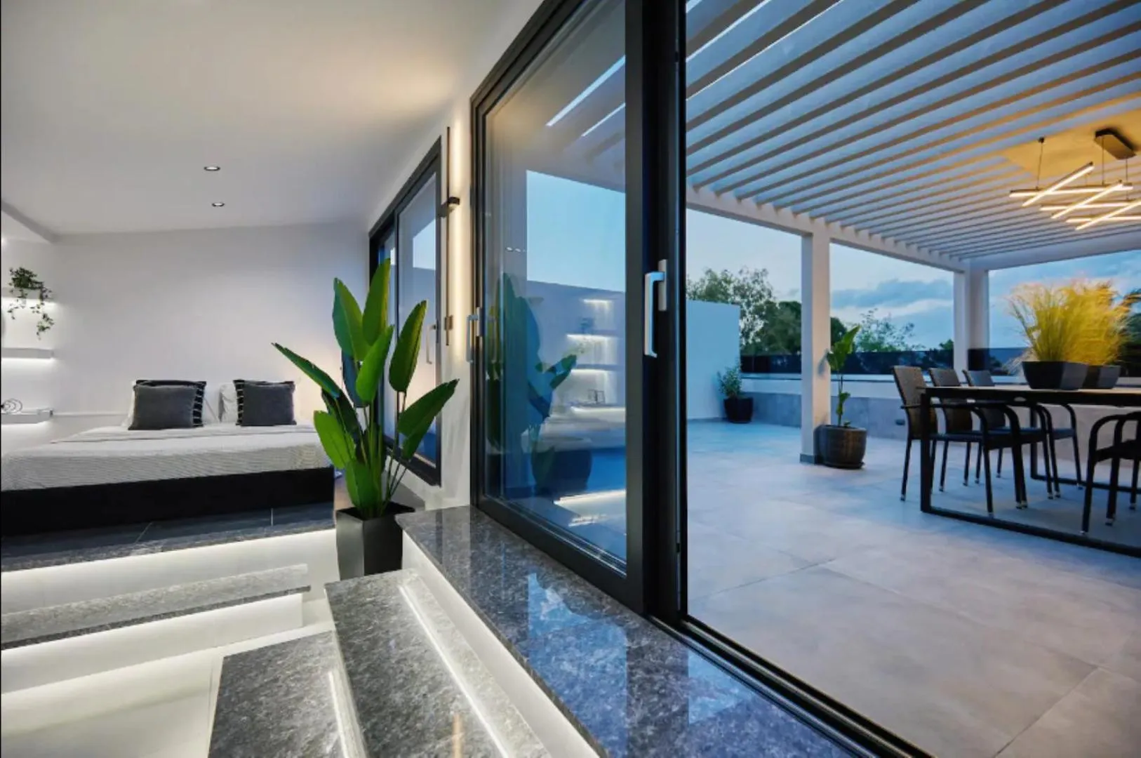 Patio, Bed in Iniohos Zante Hotel & Suites