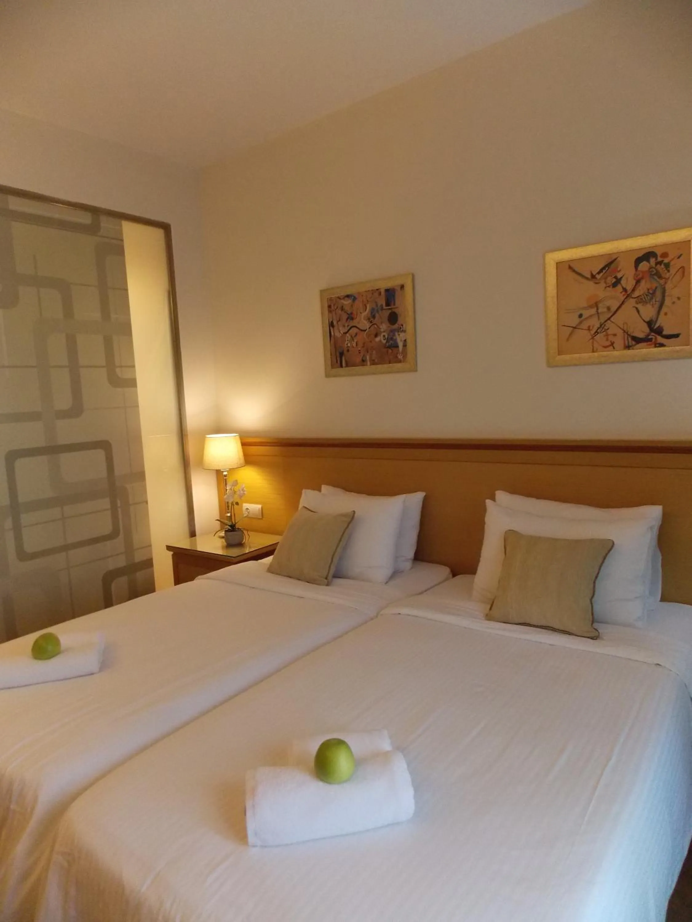 Bed in Hotel Alexandros