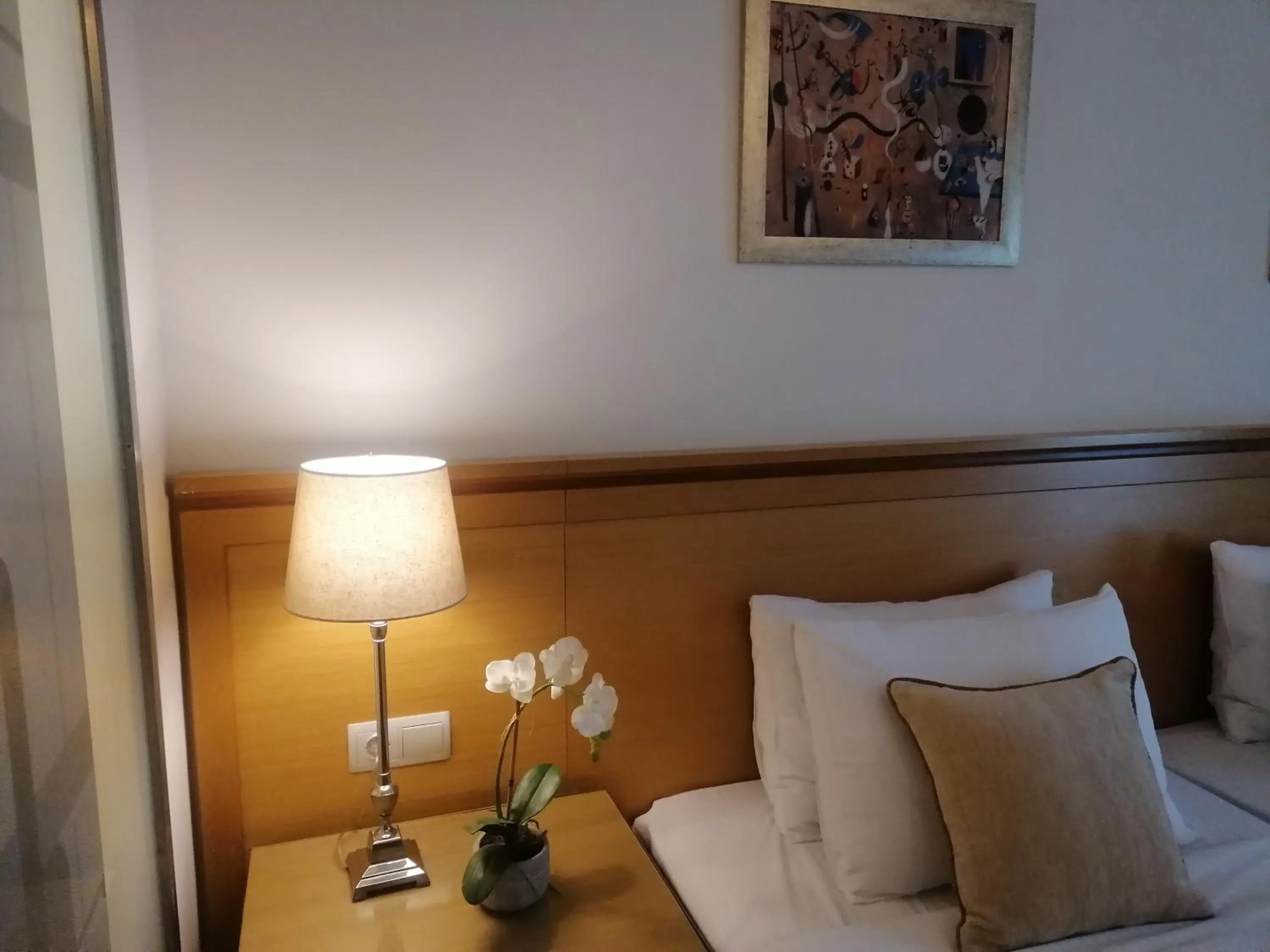 Bed in Hotel Alexandros