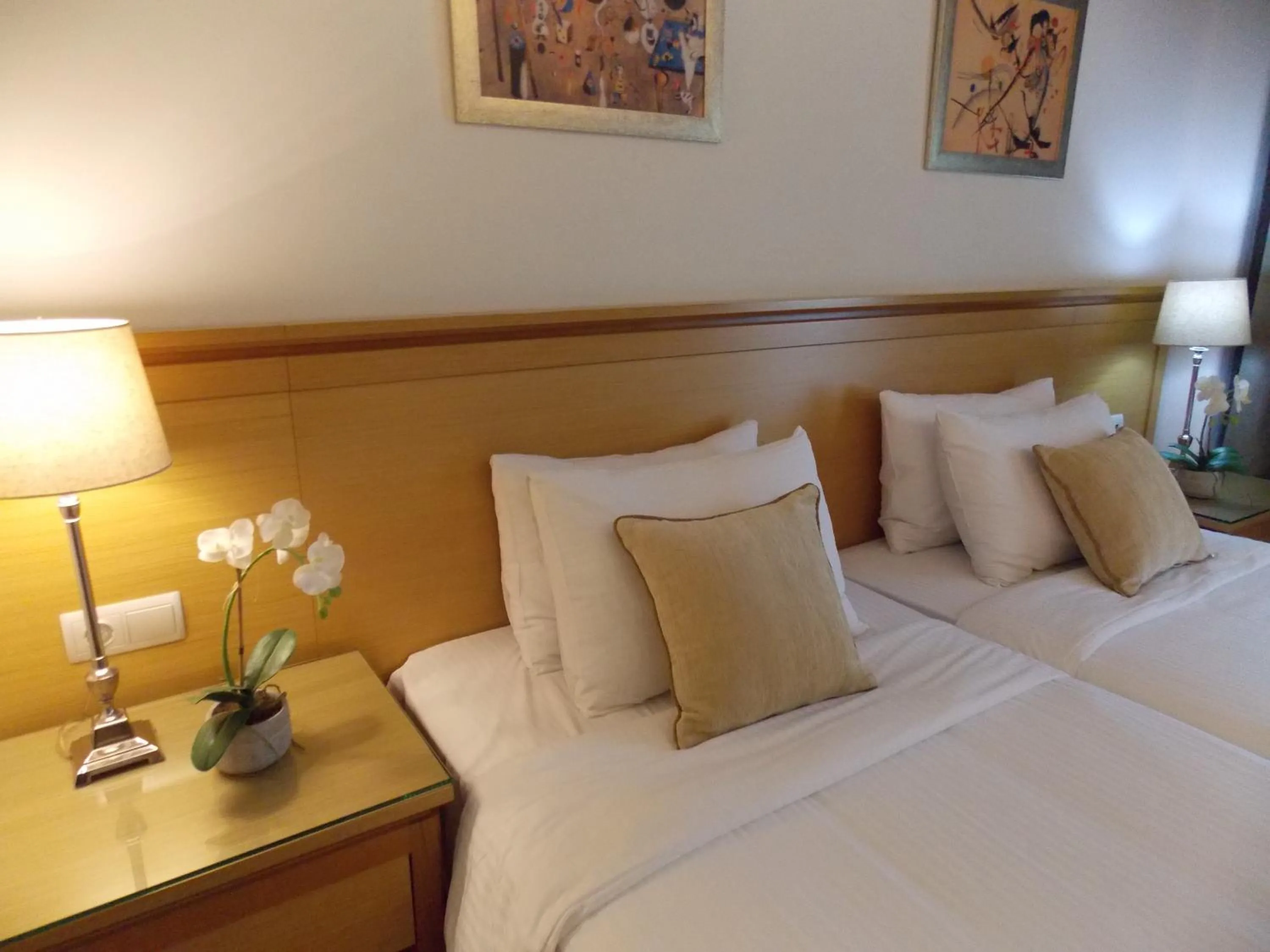 Bed in Hotel Alexandros