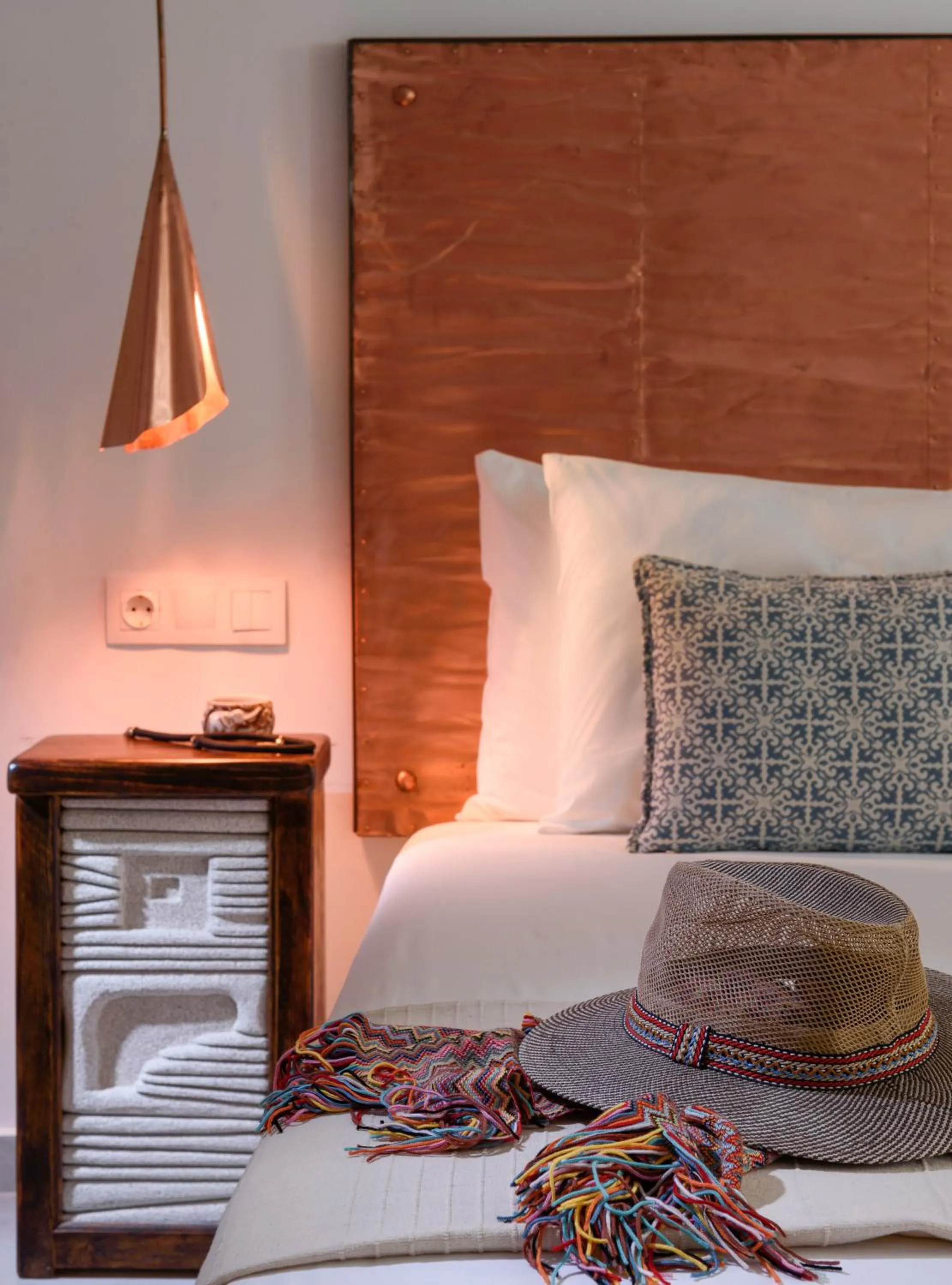 Bed in Mika Villas & Suites