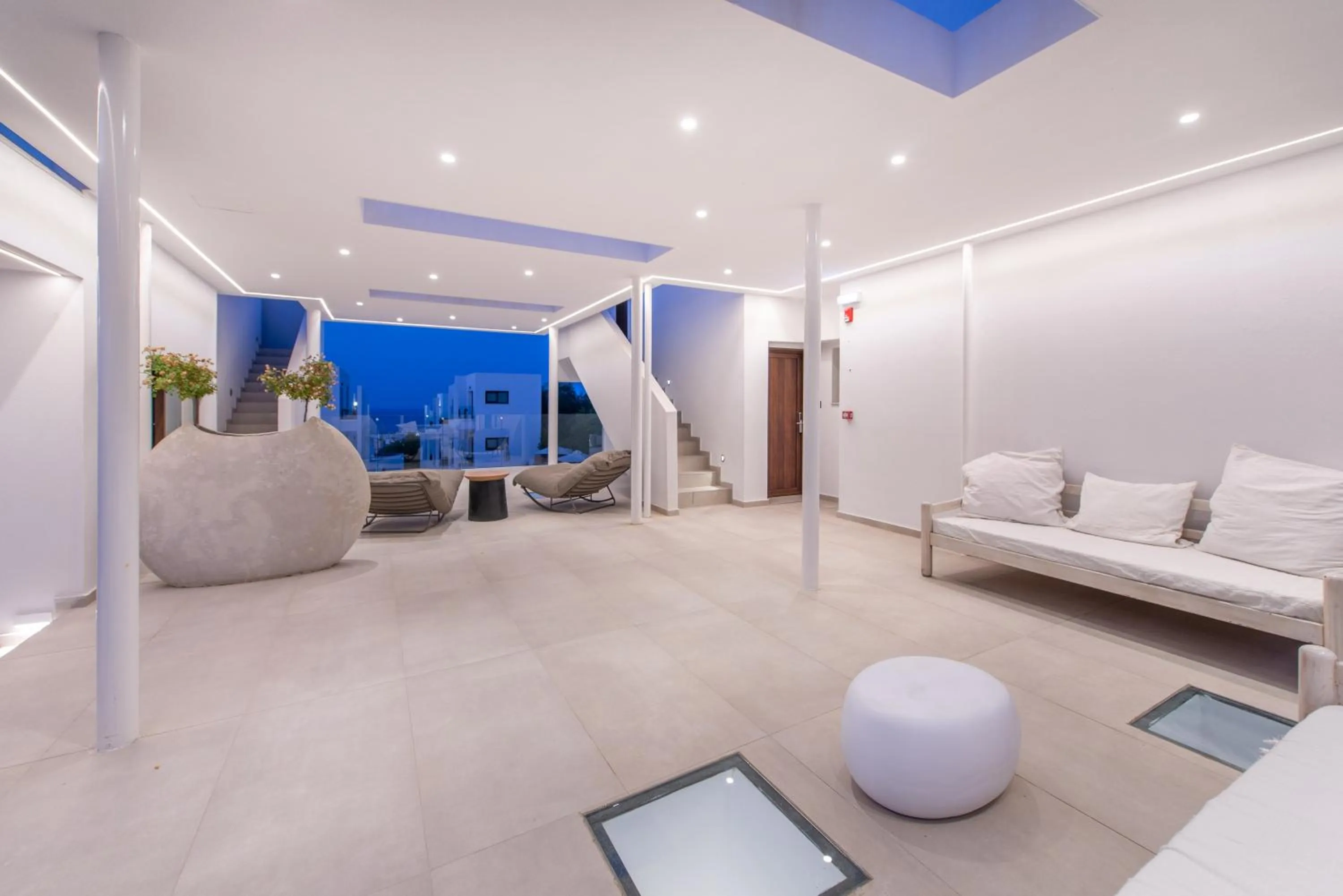 Seating area in Mika Villas & Suites