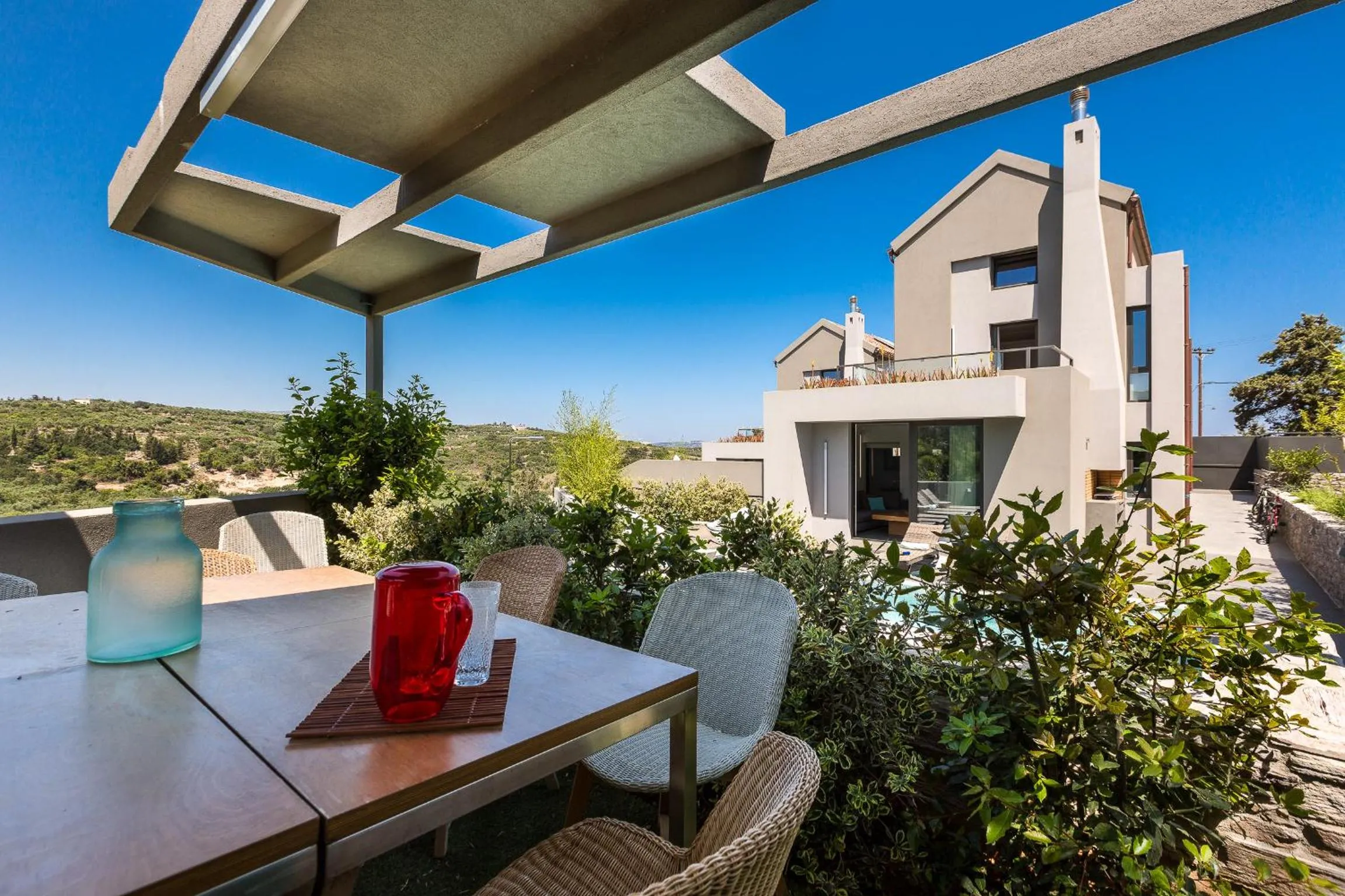 Seating area in Elea Villas - Aspro & Blanche